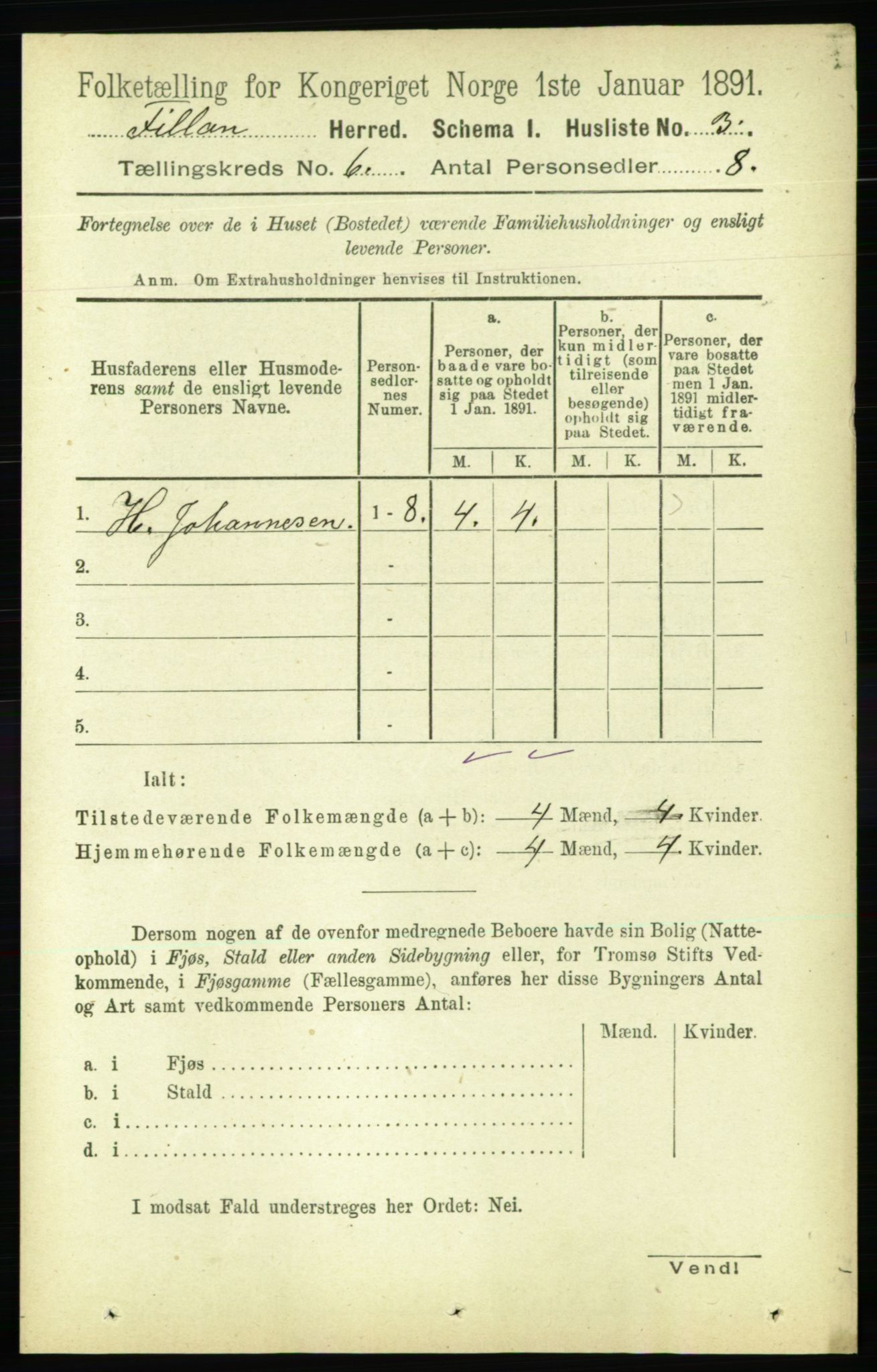 RA, 1891 census for 1616 Fillan, 1891, p. 1222