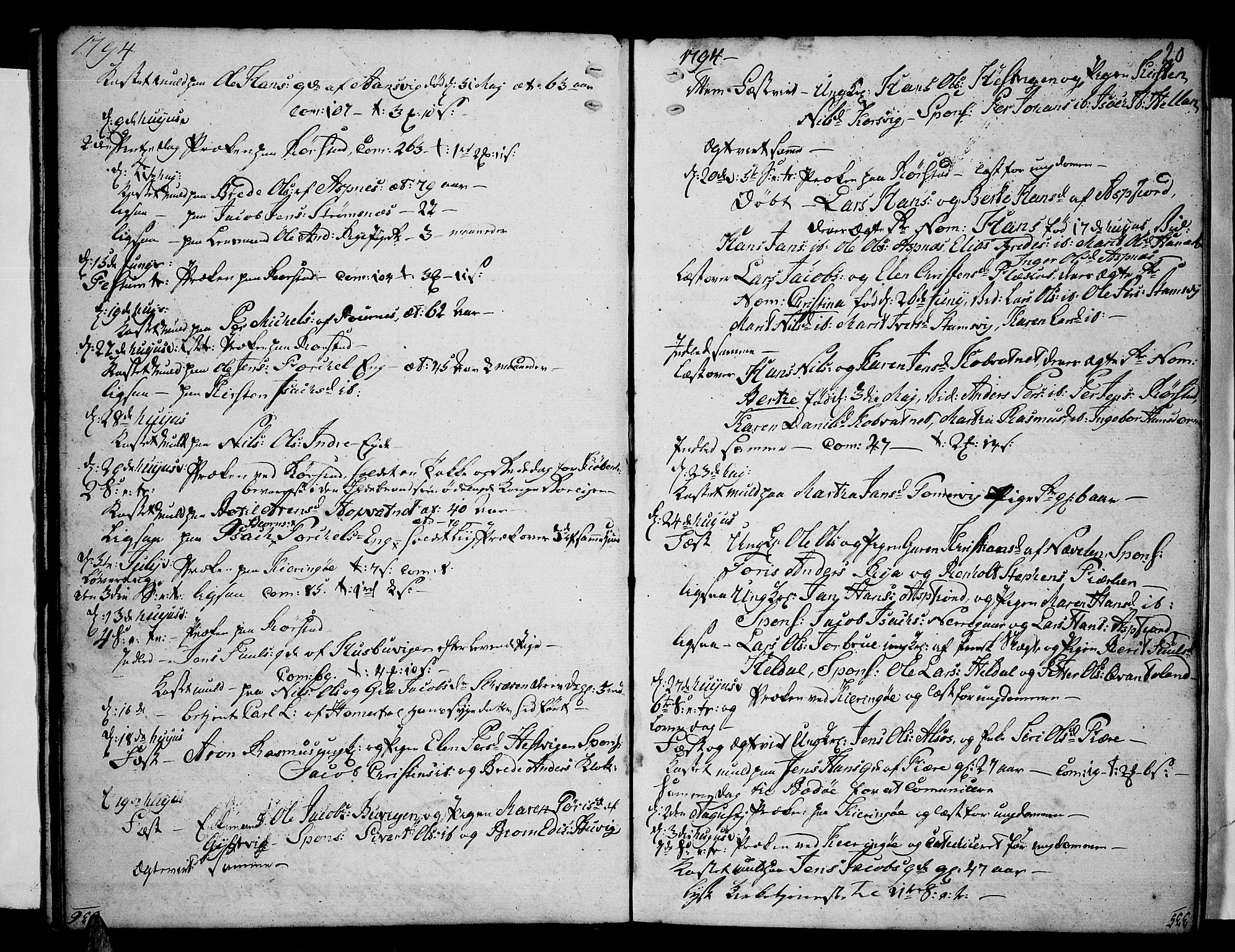 Ministerialprotokoller, klokkerbøker og fødselsregistre - Nordland, AV/SAT-A-1459/853/L0767: Parish register (official) no. 853A06, 1791-1820, p. 20
