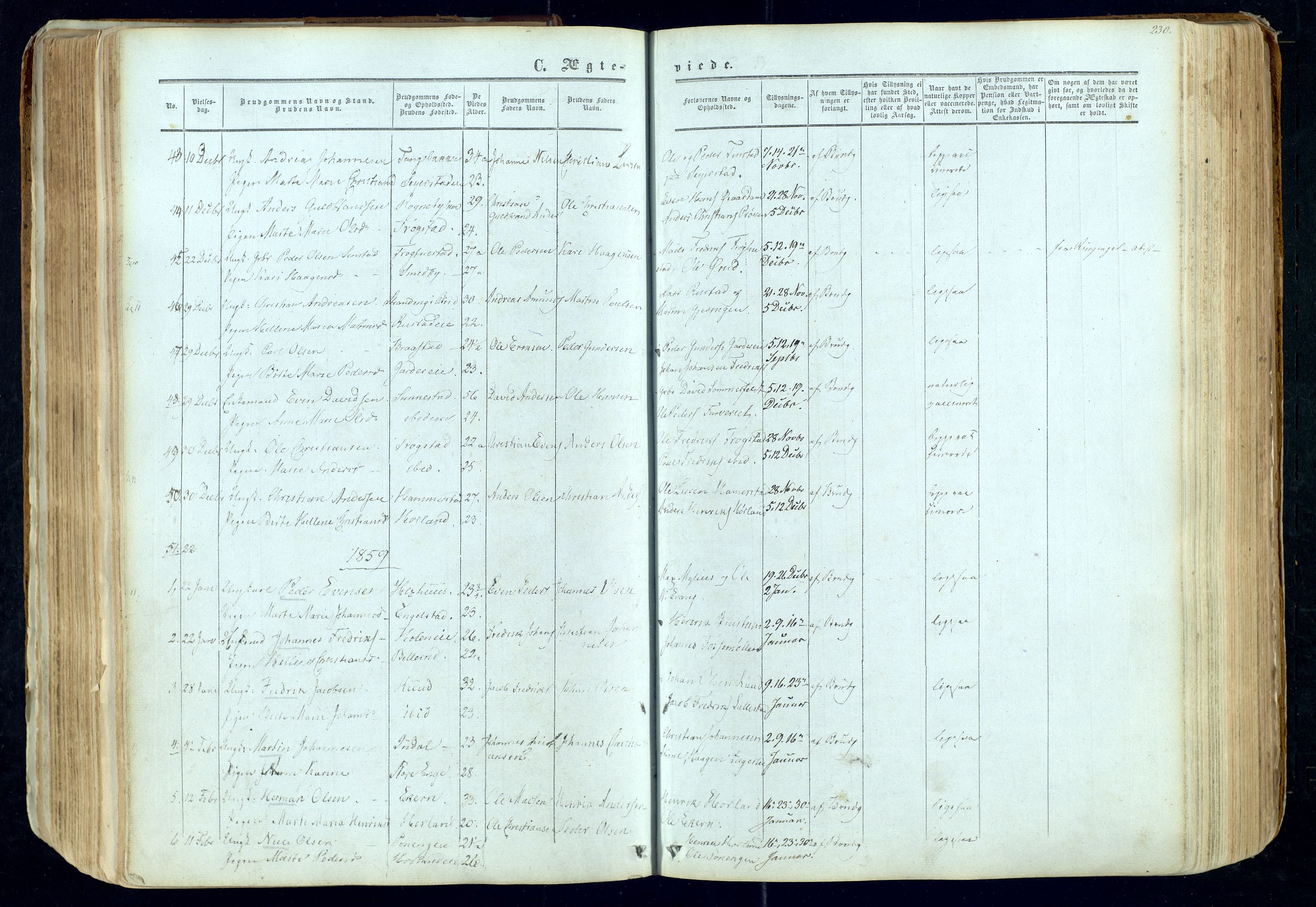 Østre Toten prestekontor, AV/SAH-PREST-104/H/Ha/Haa/L0004: Parish register (official) no. 4, 1857-1865, p. 230