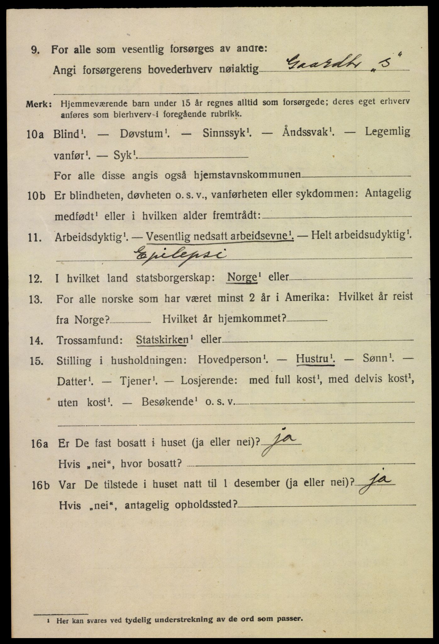 SAK, 1920 census for Hægebostad, 1920, p. 524