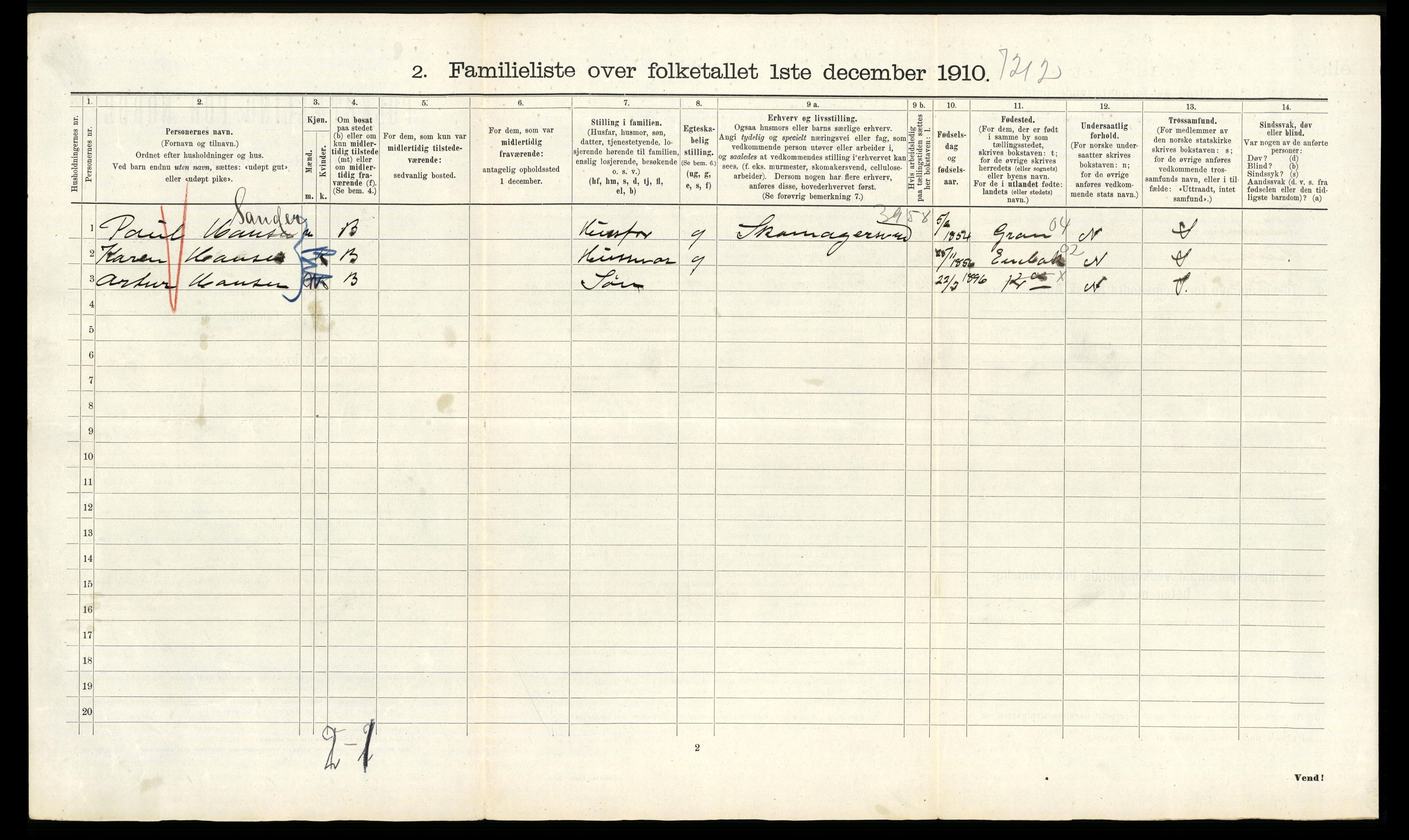 RA, 1910 census for Kristiania, 1910, p. 91410