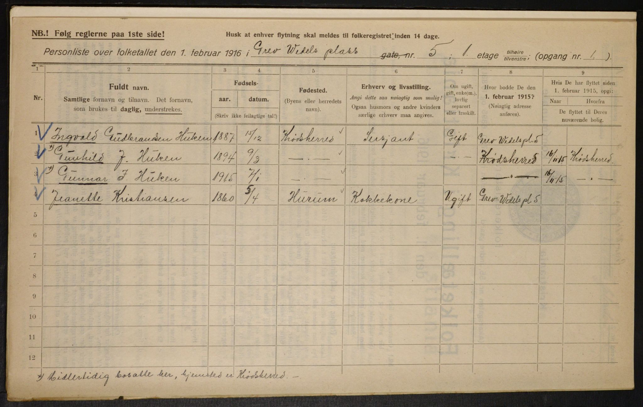 OBA, Municipal Census 1916 for Kristiania, 1916, p. 30481