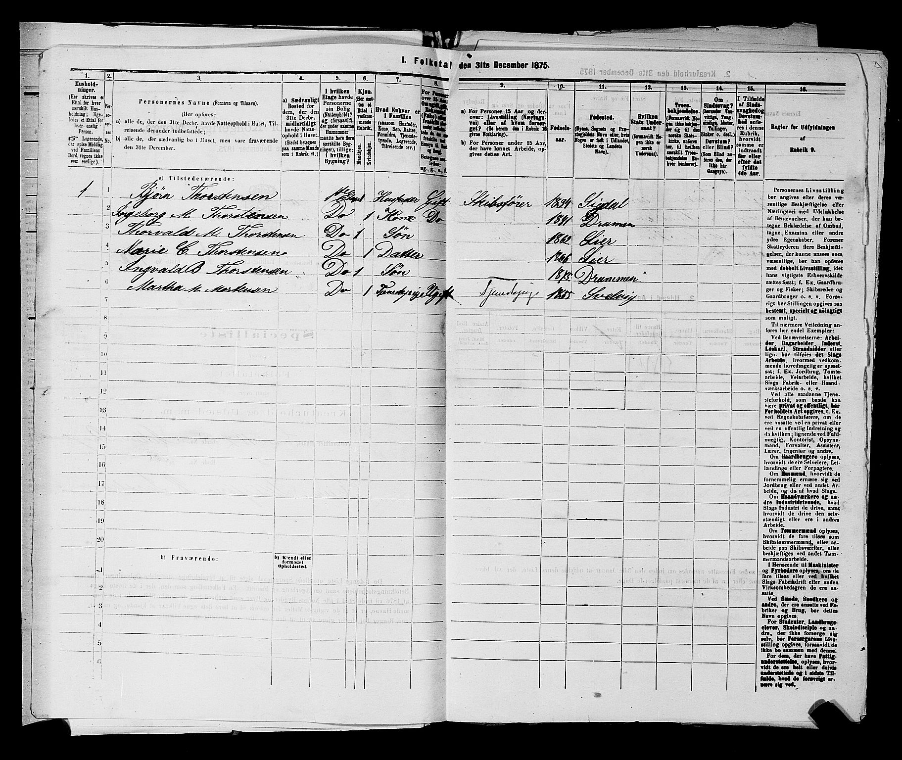 SAKO, 1875 census for 0602 Drammen, 1875, p. 1002