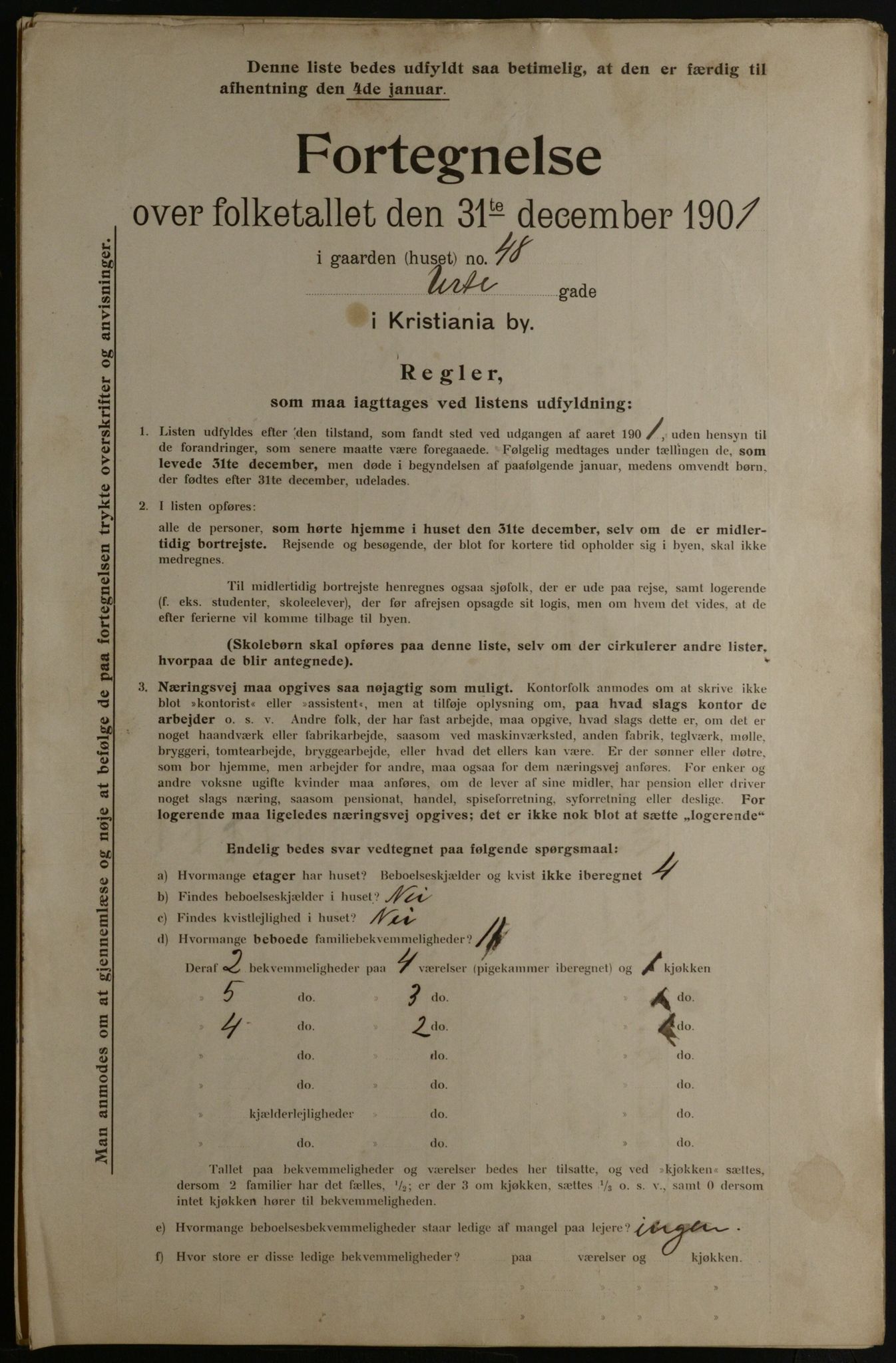 OBA, Municipal Census 1901 for Kristiania, 1901, p. 18512