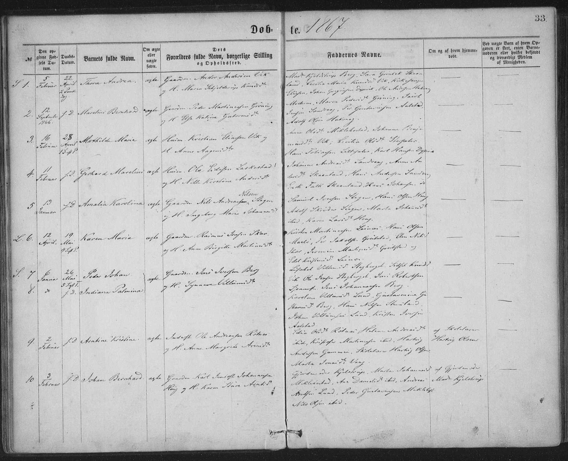 Ministerialprotokoller, klokkerbøker og fødselsregistre - Nordland, AV/SAT-A-1459/855/L0801: Parish register (official) no. 855A09, 1864-1874, p. 33