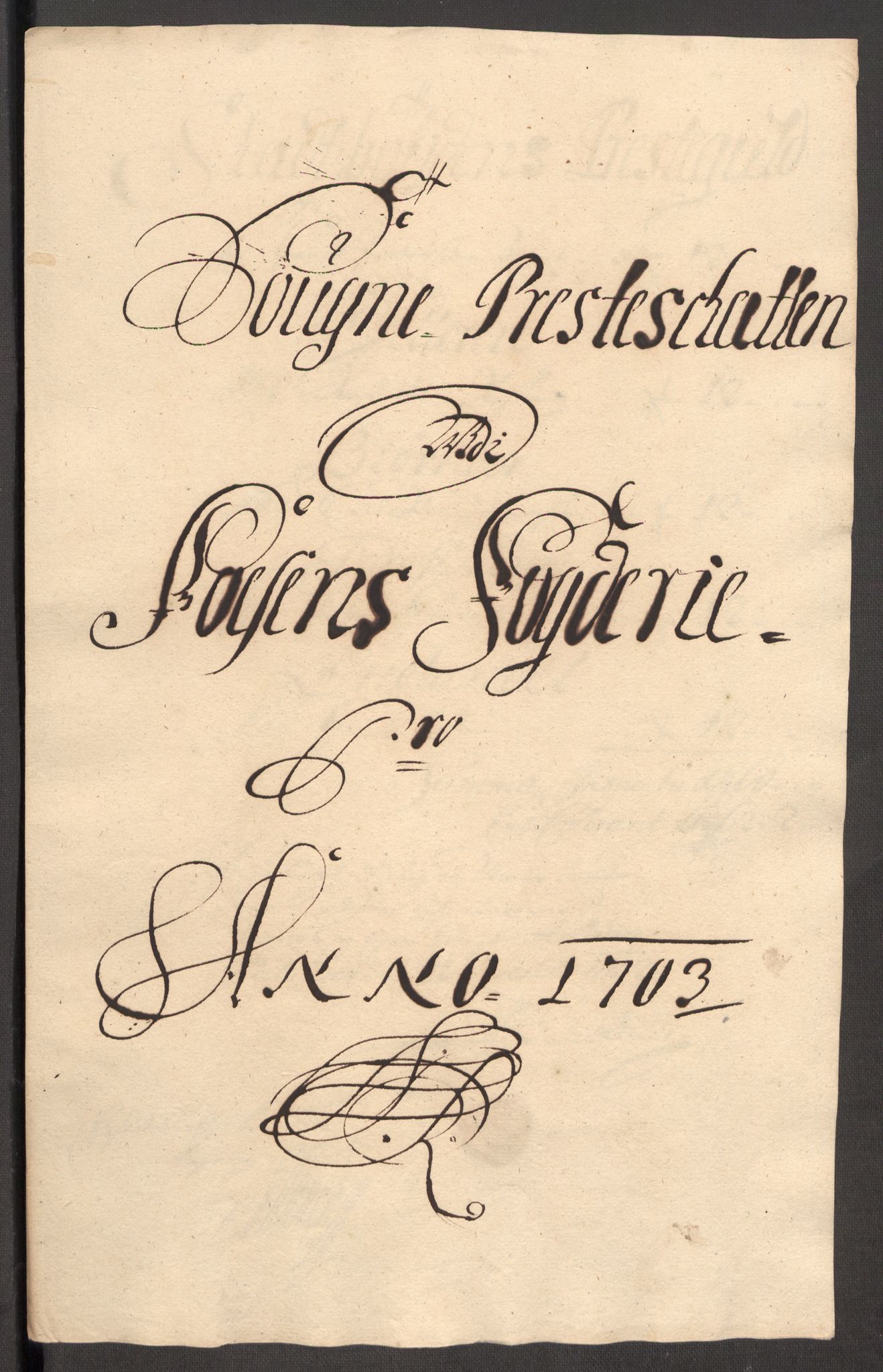 Rentekammeret inntil 1814, Reviderte regnskaper, Fogderegnskap, RA/EA-4092/R57/L3855: Fogderegnskap Fosen, 1702-1703, p. 325