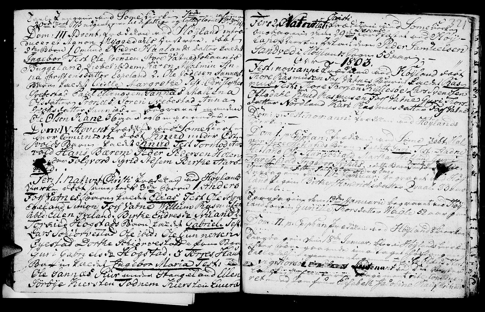 Høyland sokneprestkontor, SAST/A-101799/001/30BA/L0004: Parish register (official) no. A 4, 1784-1803, p. 321