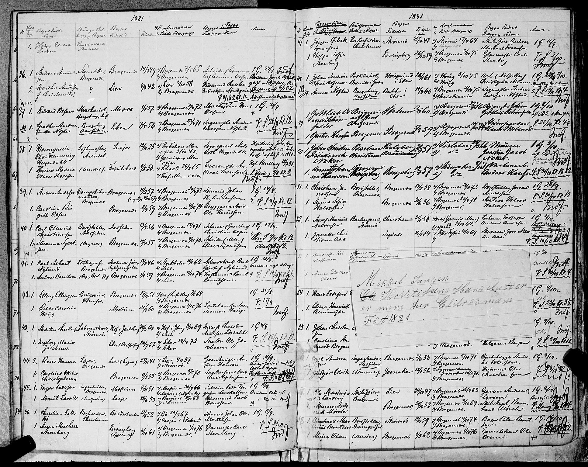 Bragernes kirkebøker, AV/SAKO-A-6/H/Ha/L0007: Banns register no. 7, 1873-1886