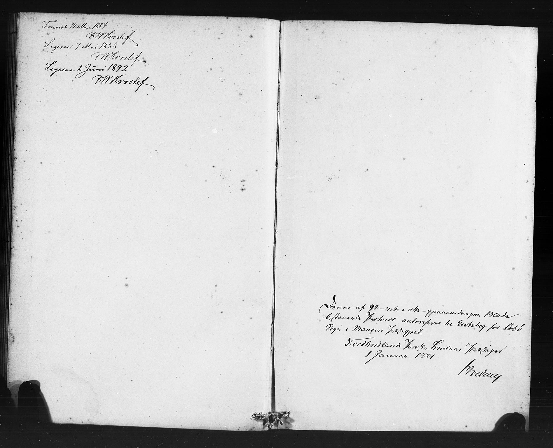 Manger sokneprestembete, AV/SAB-A-76801/H/Haa: Parish register (official) no. D 1, 1881-1892, p. 97