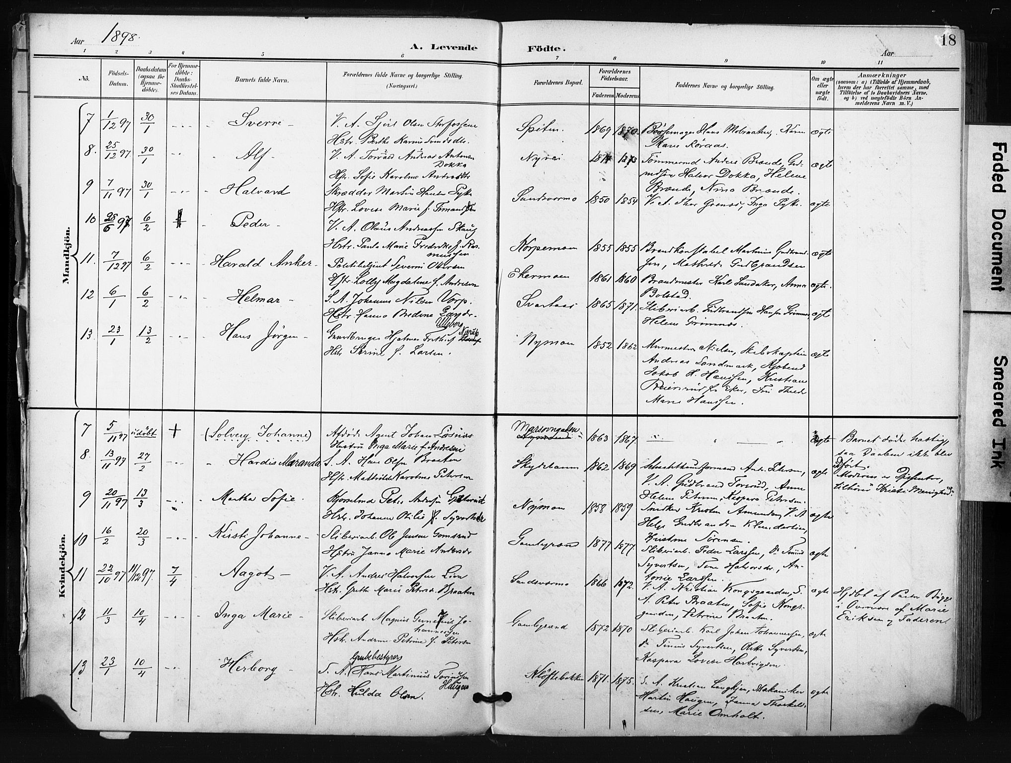 Kongsberg kirkebøker, AV/SAKO-A-22/F/Fb/L0003: Parish register (official) no. II 3, 1896-1905, p. 18