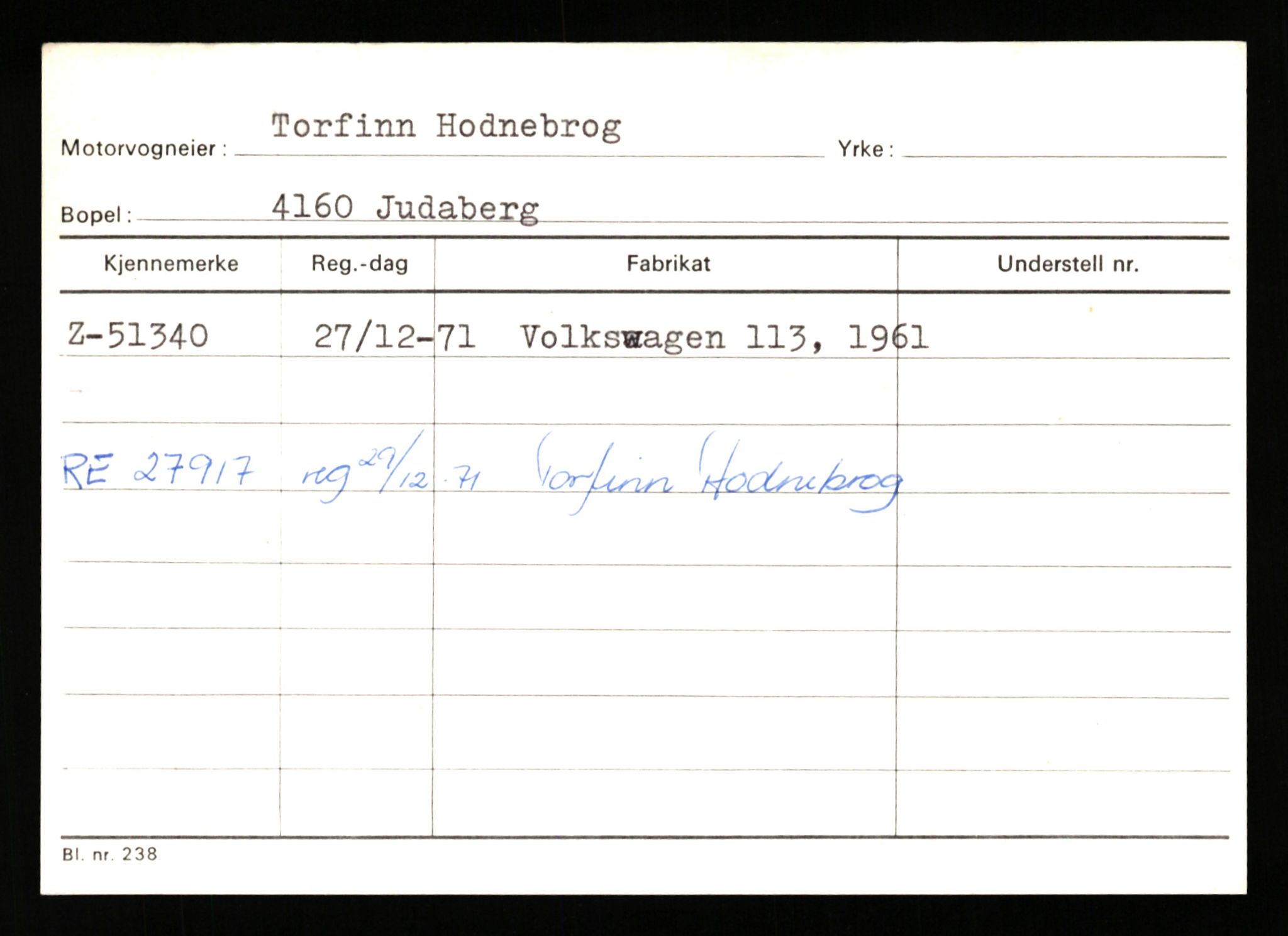Stavanger trafikkstasjon, AV/SAST-A-101942/0/G/L0007: Registreringsnummer: 49019 - 67460, 1930-1971, p. 613