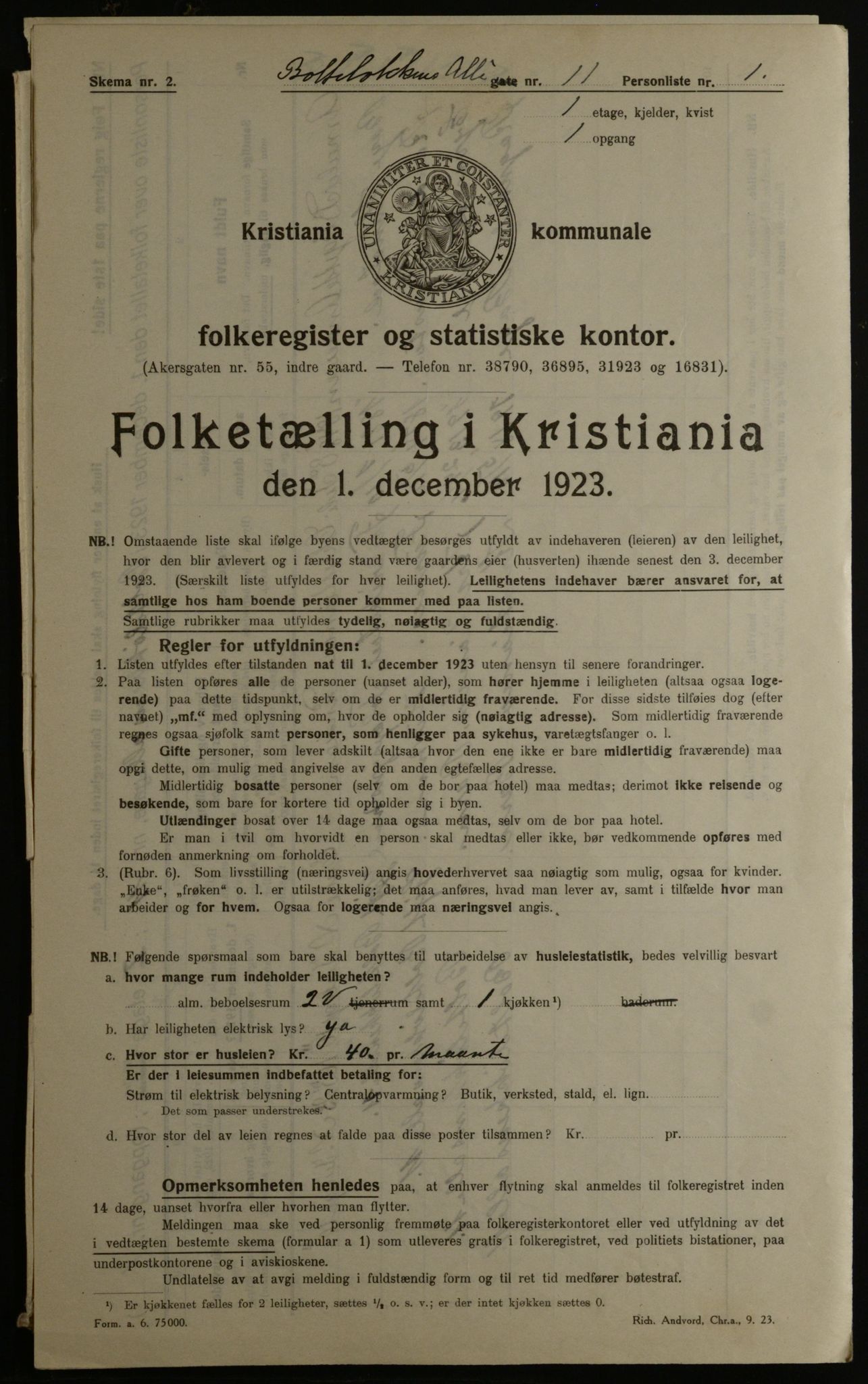 OBA, Municipal Census 1923 for Kristiania, 1923, p. 8773