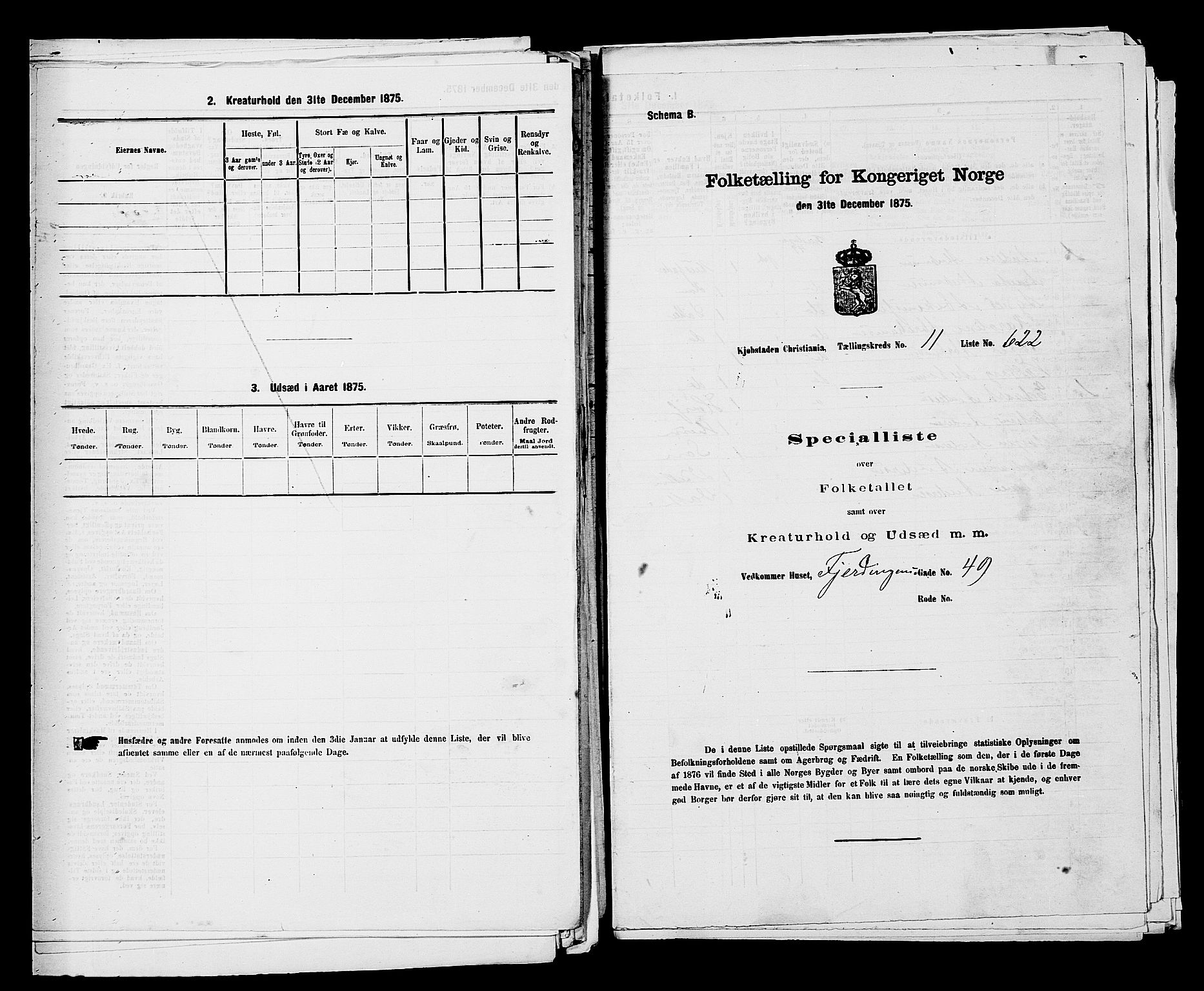 RA, 1875 census for 0301 Kristiania, 1875, p. 1932