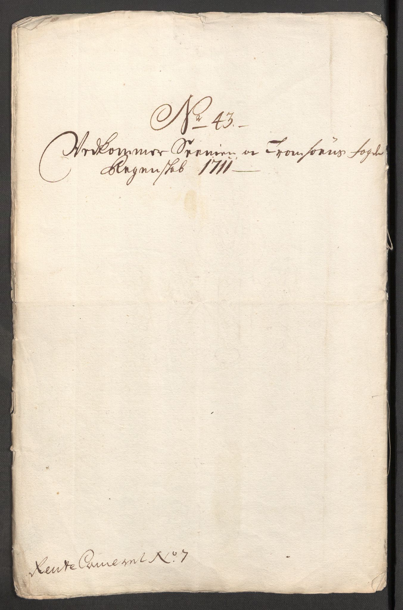 Rentekammeret inntil 1814, Reviderte regnskaper, Fogderegnskap, AV/RA-EA-4092/R68/L4758: Fogderegnskap Senja og Troms, 1711-1712, p. 272