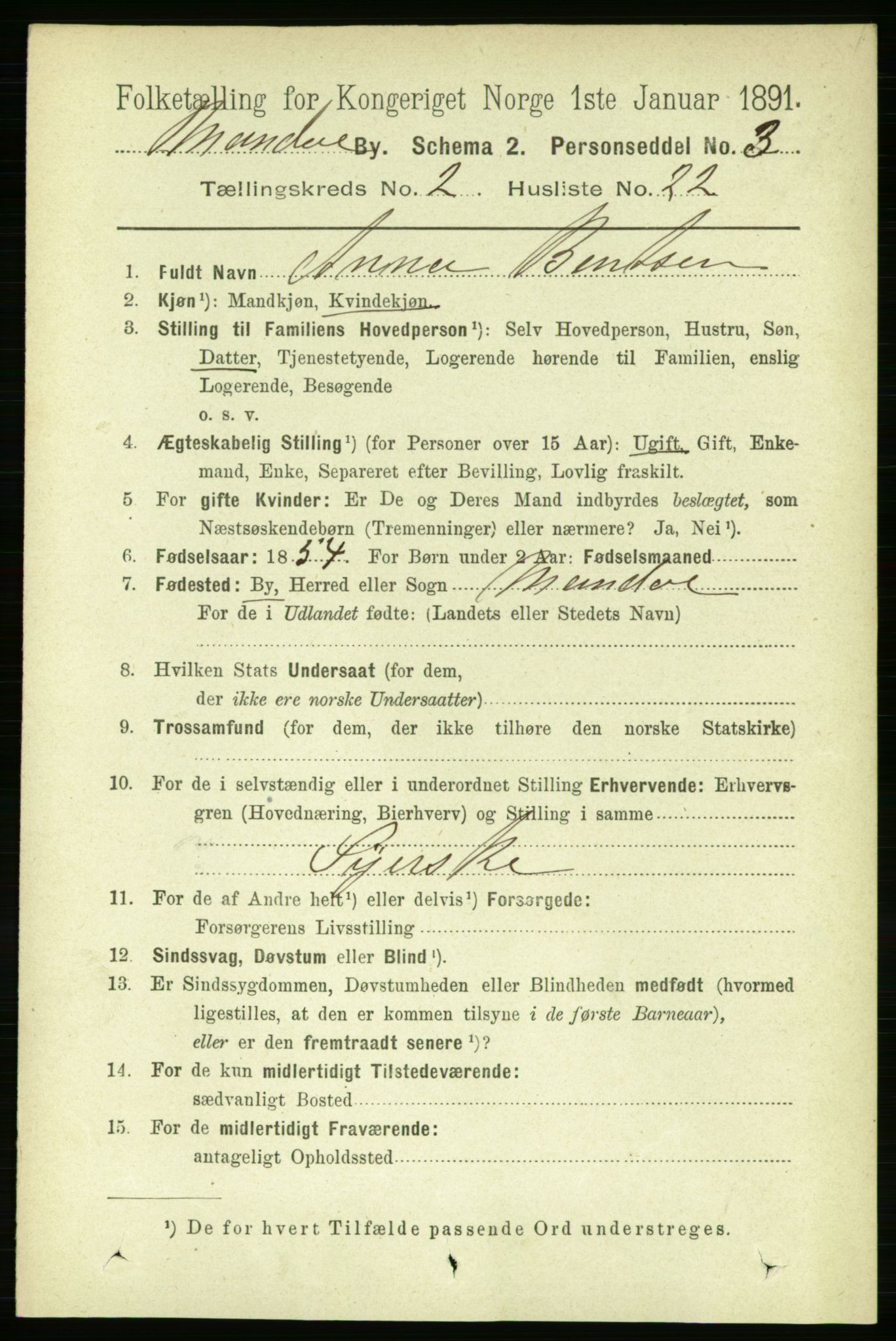 RA, 1891 census for 1002 Mandal, 1891, p. 1607