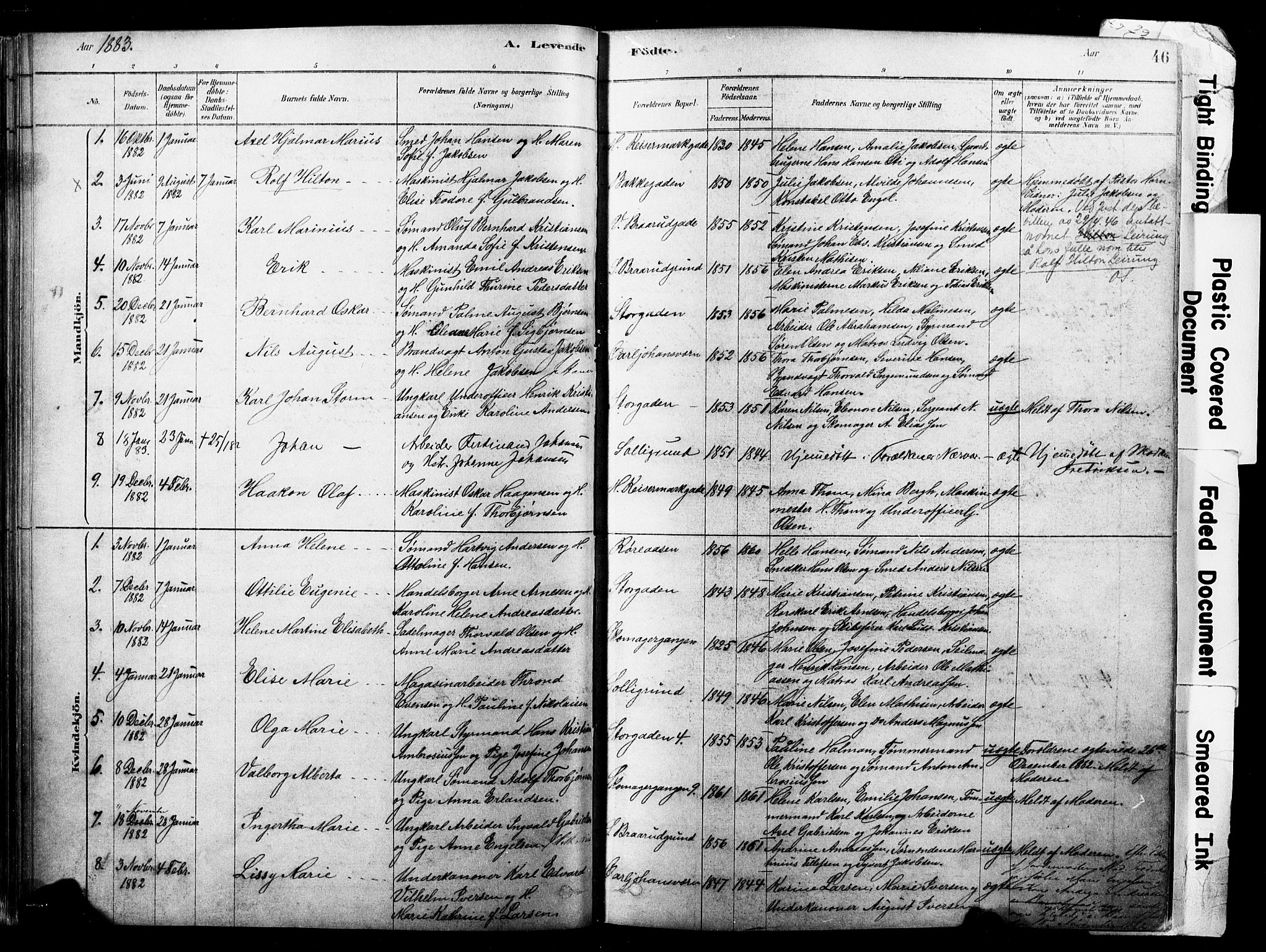 Horten kirkebøker, AV/SAKO-A-348/F/Fa/L0003: Parish register (official) no. 3, 1878-1887, p. 46