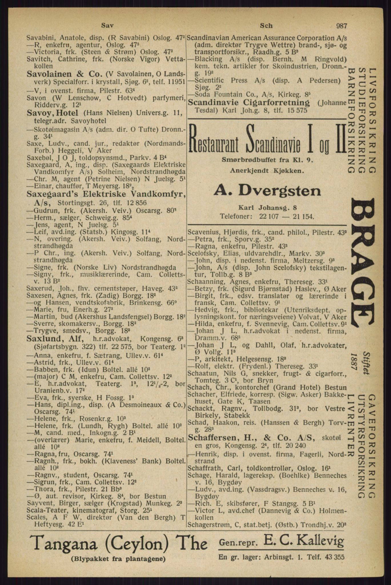 Kristiania/Oslo adressebok, PUBL/-, 1927, p. 987