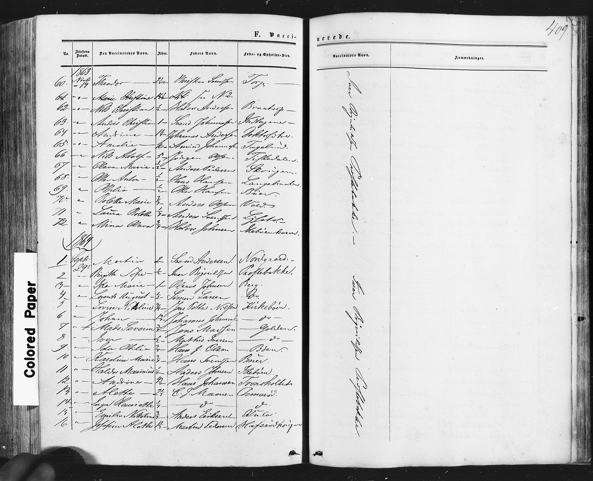 Idd prestekontor Kirkebøker, SAO/A-10911/F/Fc/L0005: Parish register (official) no. III 5, 1861-1877, p. 409