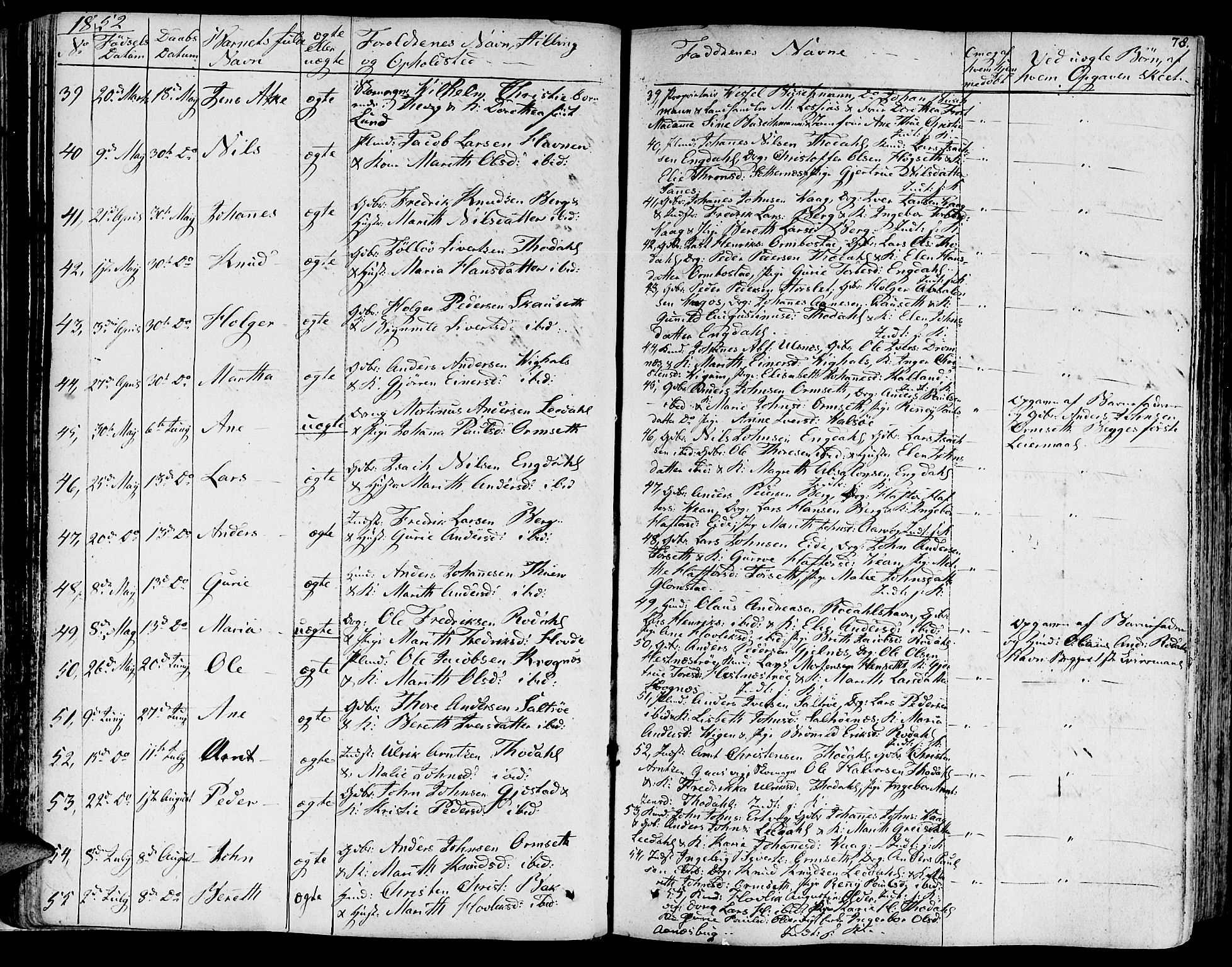 Ministerialprotokoller, klokkerbøker og fødselsregistre - Møre og Romsdal, SAT/A-1454/578/L0904: Parish register (official) no. 578A03, 1836-1858, p. 78