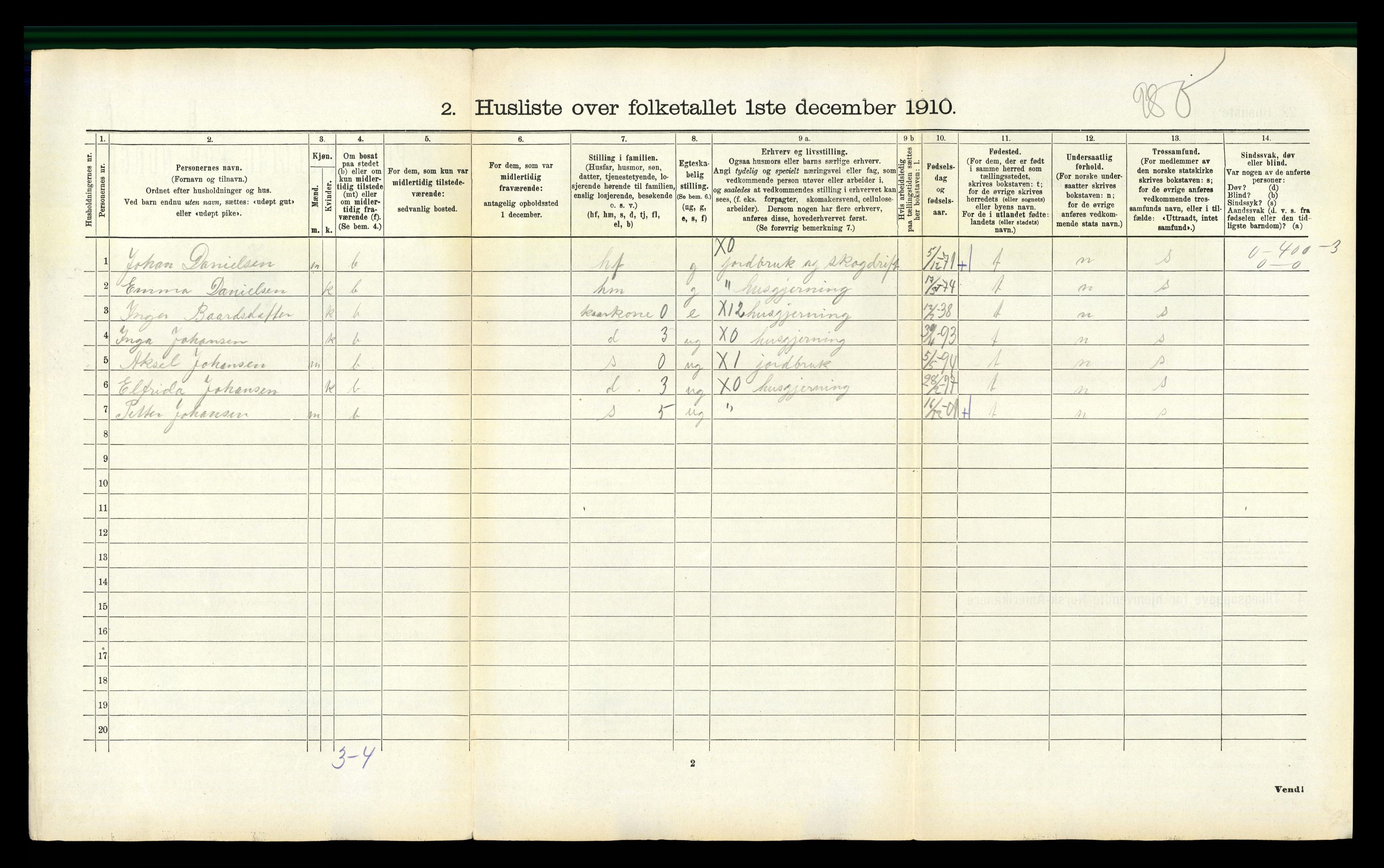 RA, 1910 census for Tjøtta, 1910, p. 364