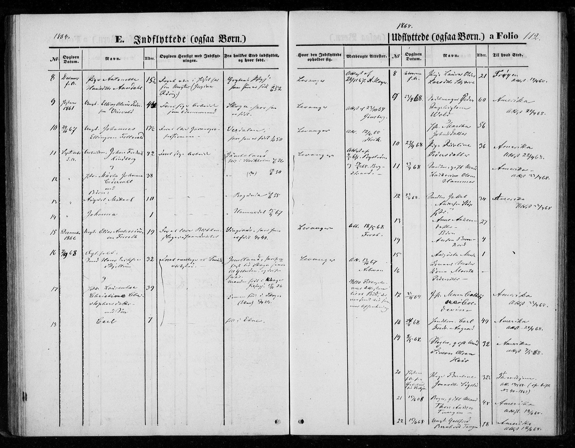 Ministerialprotokoller, klokkerbøker og fødselsregistre - Nord-Trøndelag, SAT/A-1458/720/L0186: Parish register (official) no. 720A03, 1864-1874, p. 112