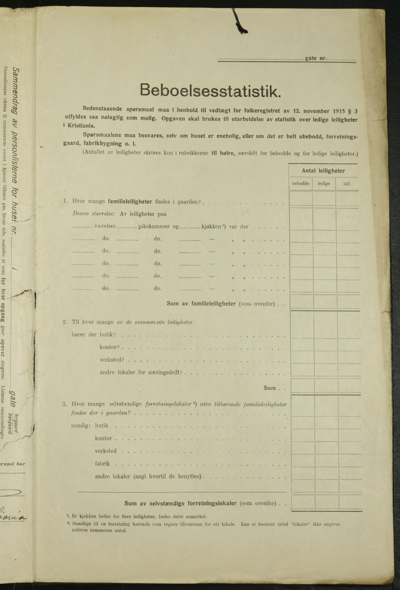 OBA, Municipal Census 1916 for Kristiania, 1916, p. 1667