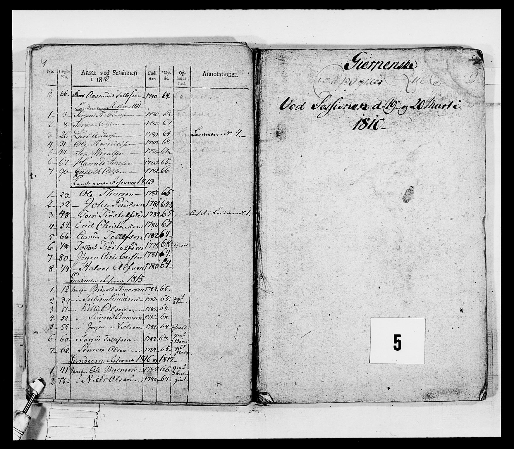 Generalitets- og kommissariatskollegiet, Det kongelige norske kommissariatskollegium, AV/RA-EA-5420/E/Eh/L0116: Telemarkske nasjonale infanteriregiment, 1810, p. 203