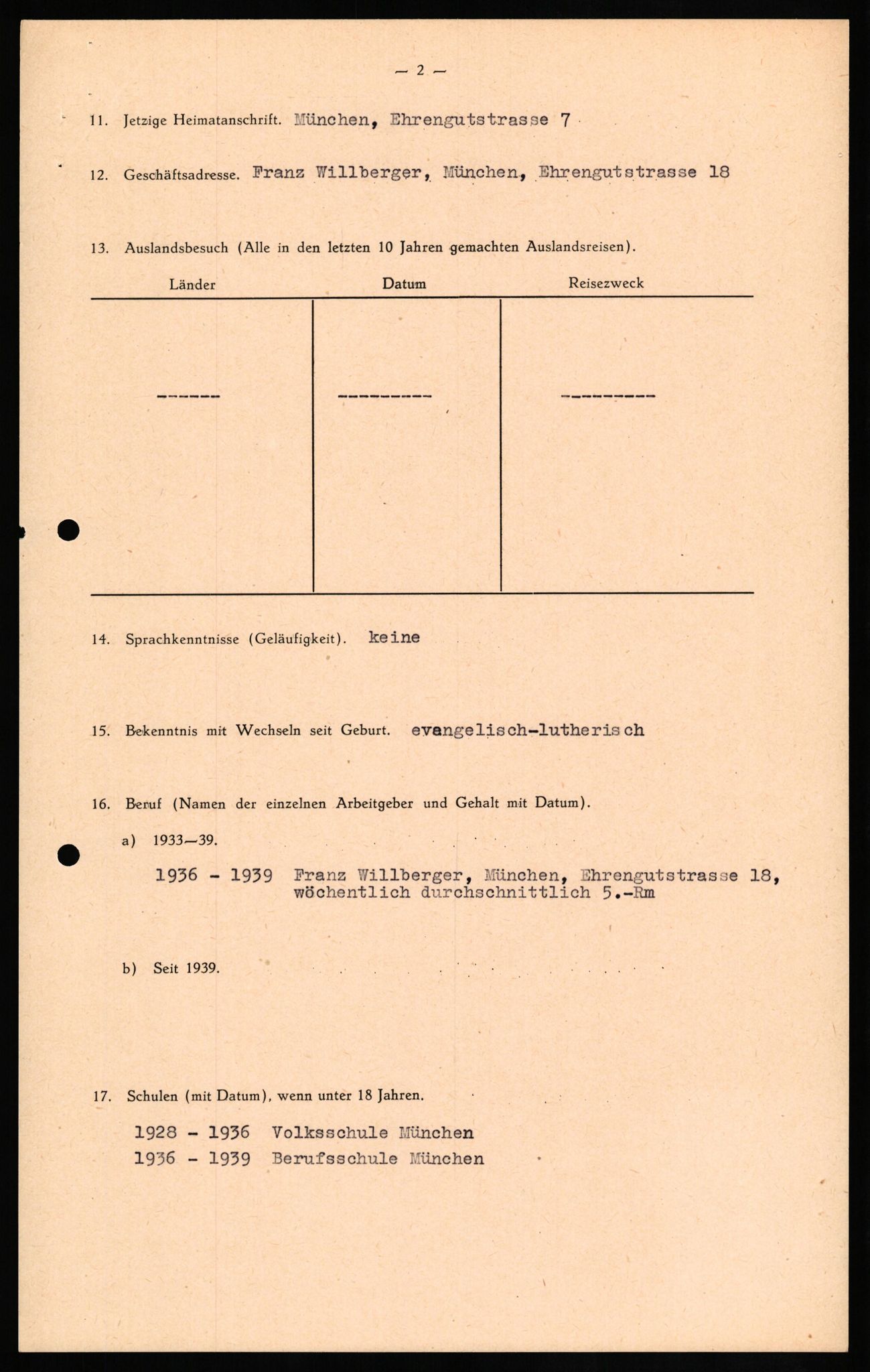 Forsvaret, Forsvarets overkommando II, RA/RAFA-3915/D/Db/L0019: CI Questionaires. Tyske okkupasjonsstyrker i Norge. Tyskere., 1945-1946, p. 527