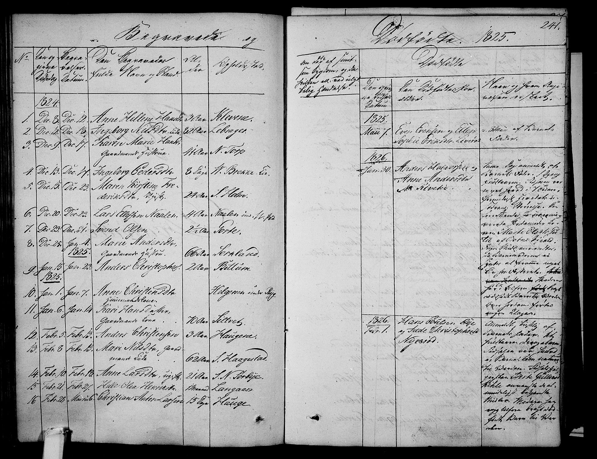 Våle kirkebøker, AV/SAKO-A-334/F/Fa/L0008: Parish register (official) no. I 8, 1824-1844, p. 241