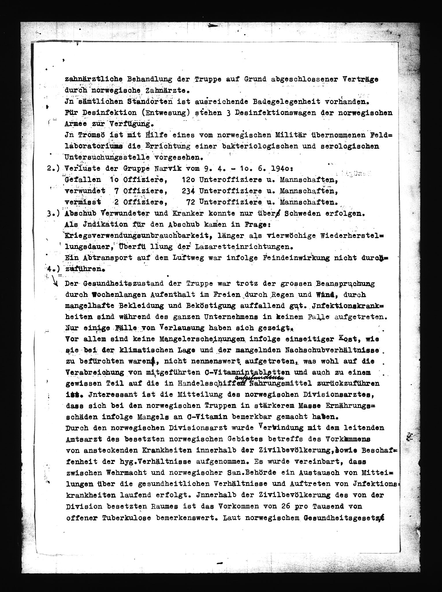 Documents Section, AV/RA-RAFA-2200/V/L0086: Amerikansk mikrofilm "Captured German Documents".
Box No. 725.  FKA jnr. 601/1954., 1940, p. 400