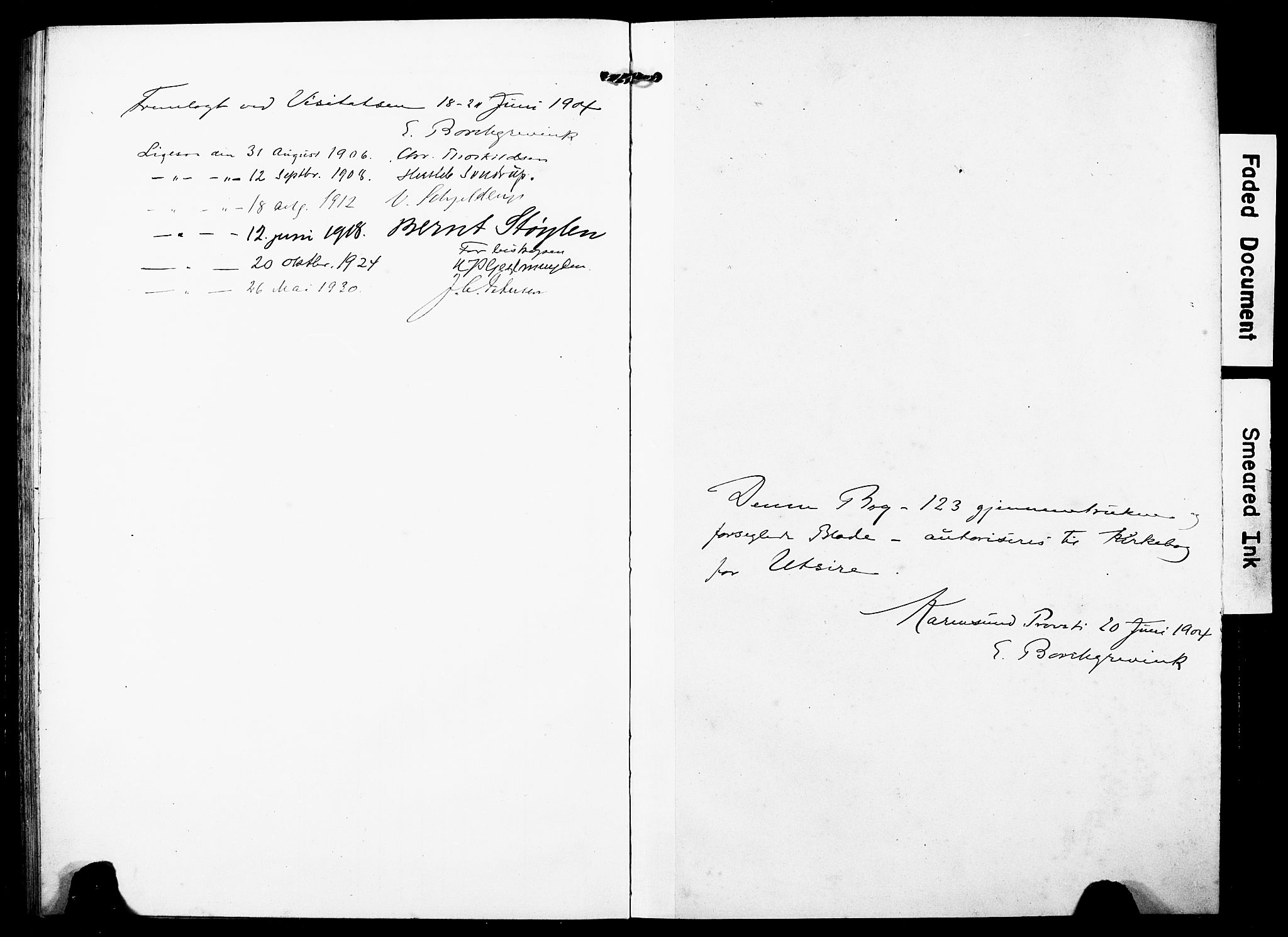 Torvastad sokneprestkontor, SAST/A -101857/H/Ha/Haa/L0018: Parish register (official) no. A 17, 1903-1925