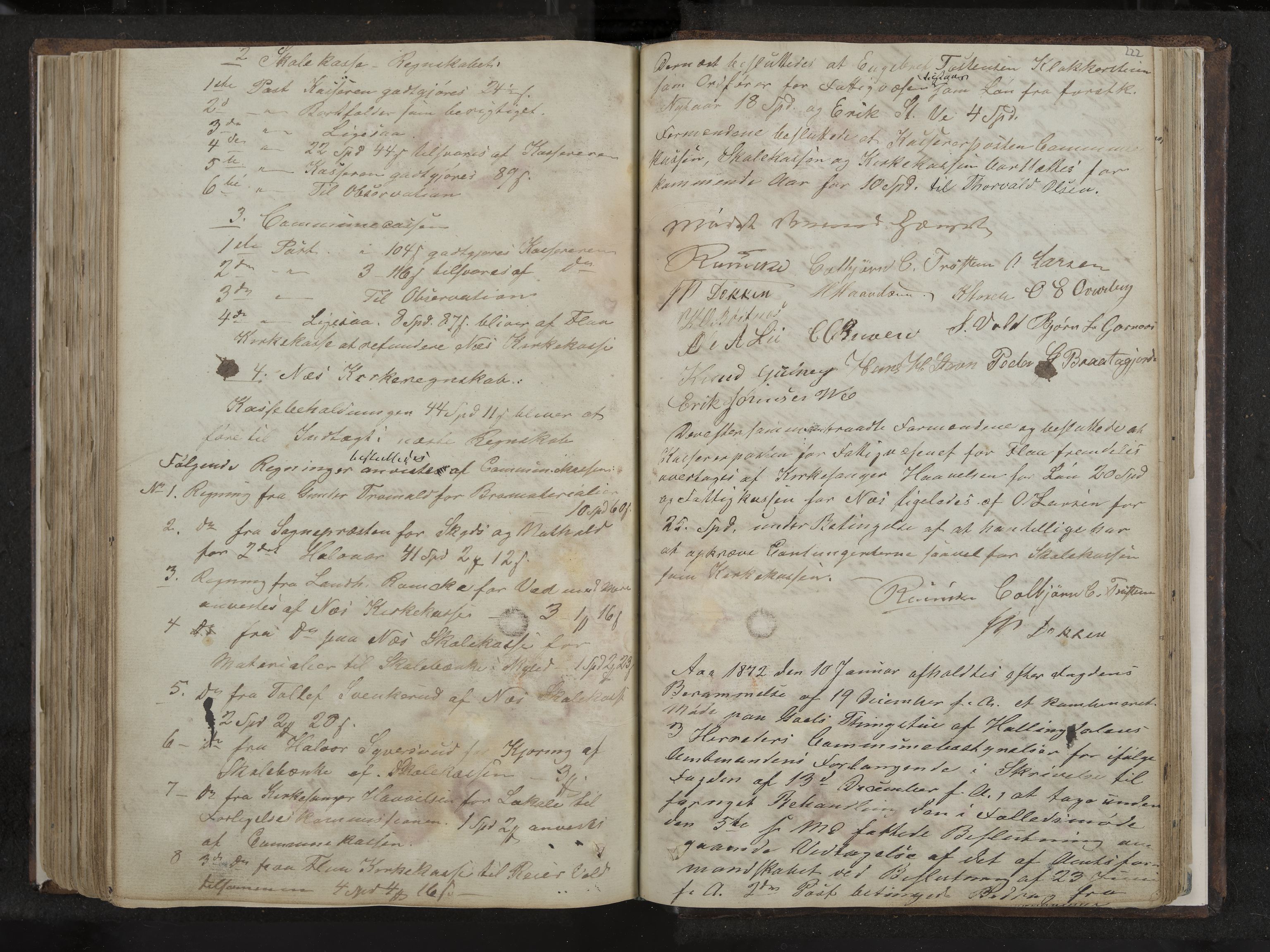 Nes formannskap og sentraladministrasjon, IKAK/0616021-1/A/Aa/L0001: Møtebok med register, 1838-1875, p. 222