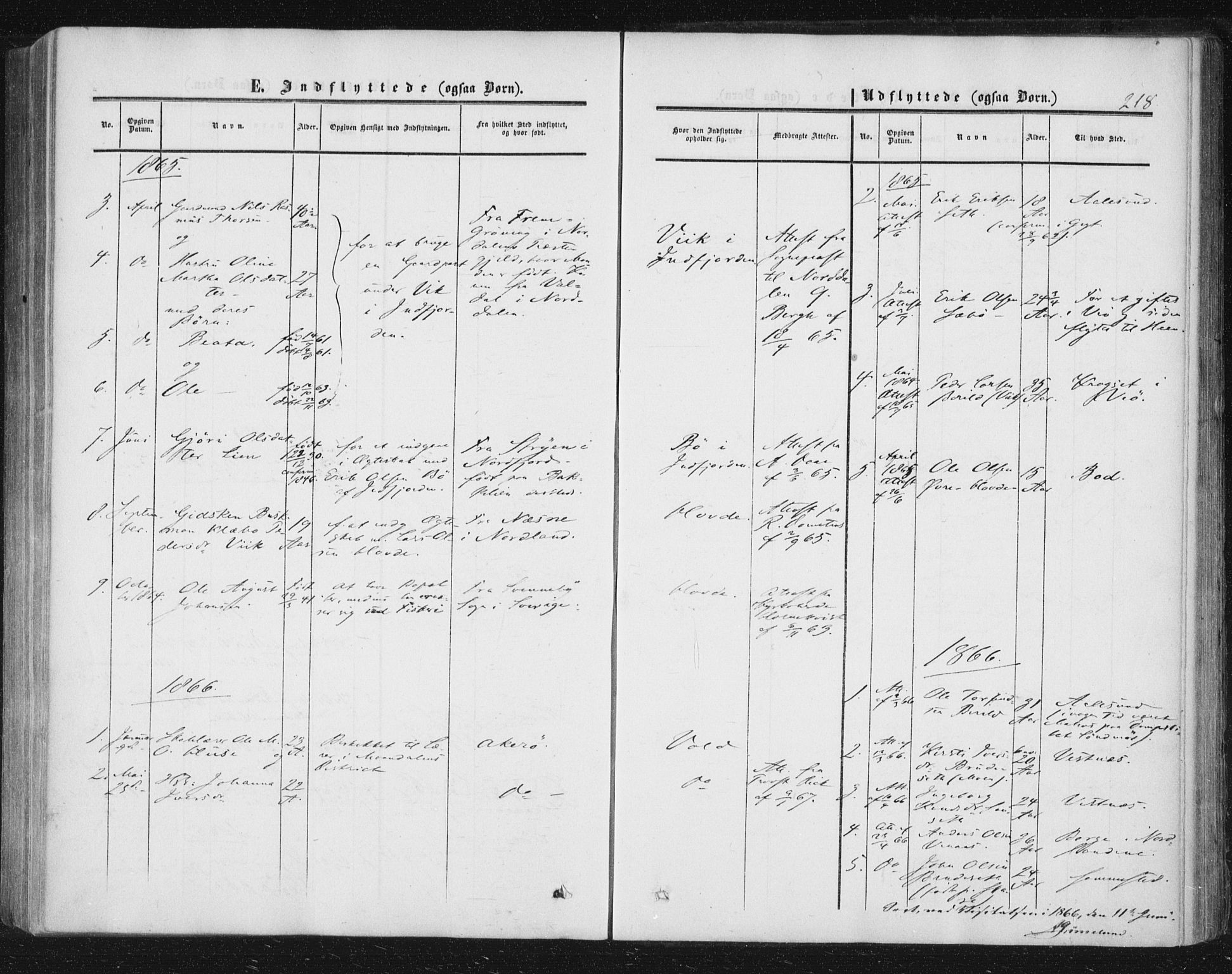 Ministerialprotokoller, klokkerbøker og fødselsregistre - Møre og Romsdal, AV/SAT-A-1454/543/L0562: Parish register (official) no. 543A02, 1854-1884, p. 218