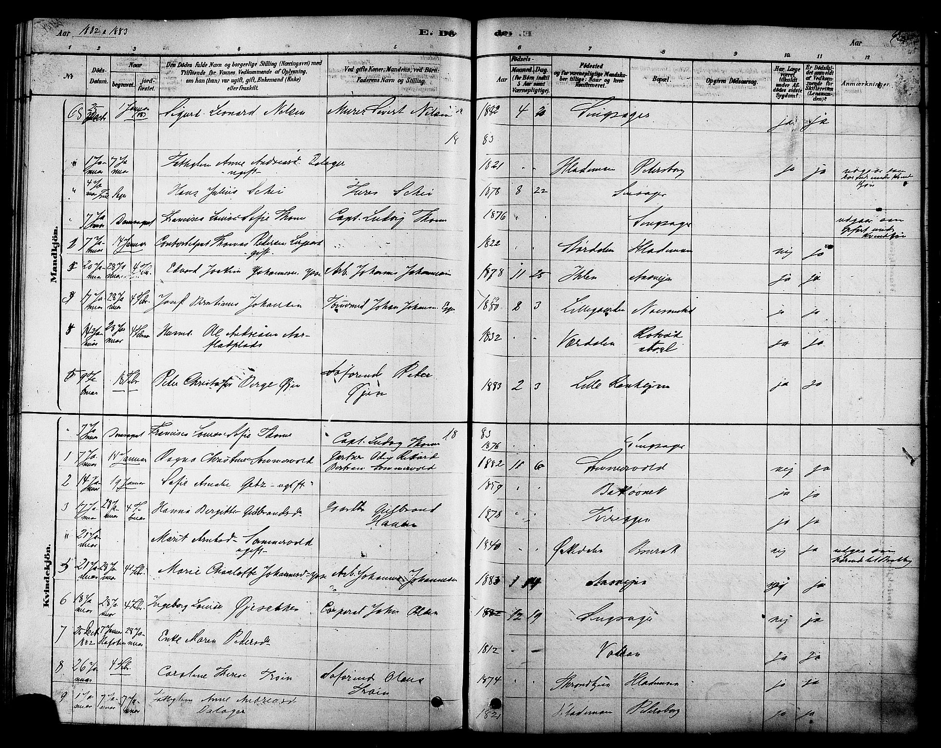 Ministerialprotokoller, klokkerbøker og fødselsregistre - Sør-Trøndelag, AV/SAT-A-1456/606/L0294: Parish register (official) no. 606A09, 1878-1886, p. 405