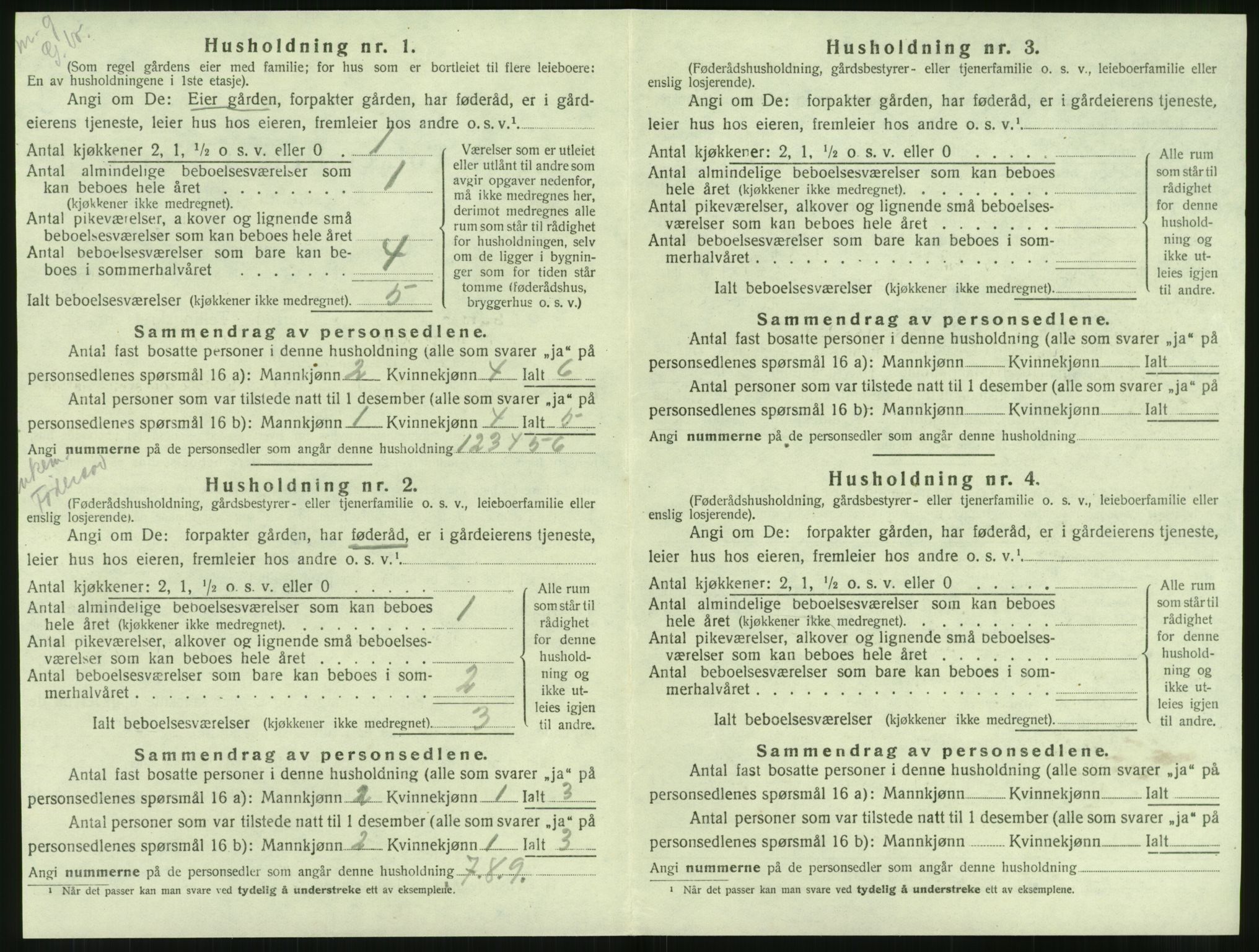 SAT, 1920 census for Leirfjord, 1920, p. 140