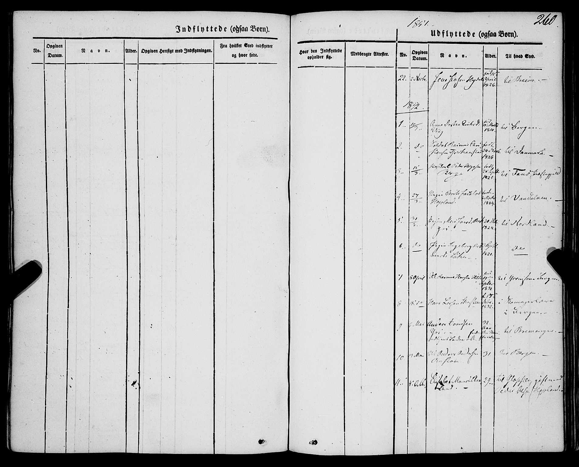 Innvik sokneprestembete, SAB/A-80501: Parish register (official) no. A 5, 1847-1865, p. 260