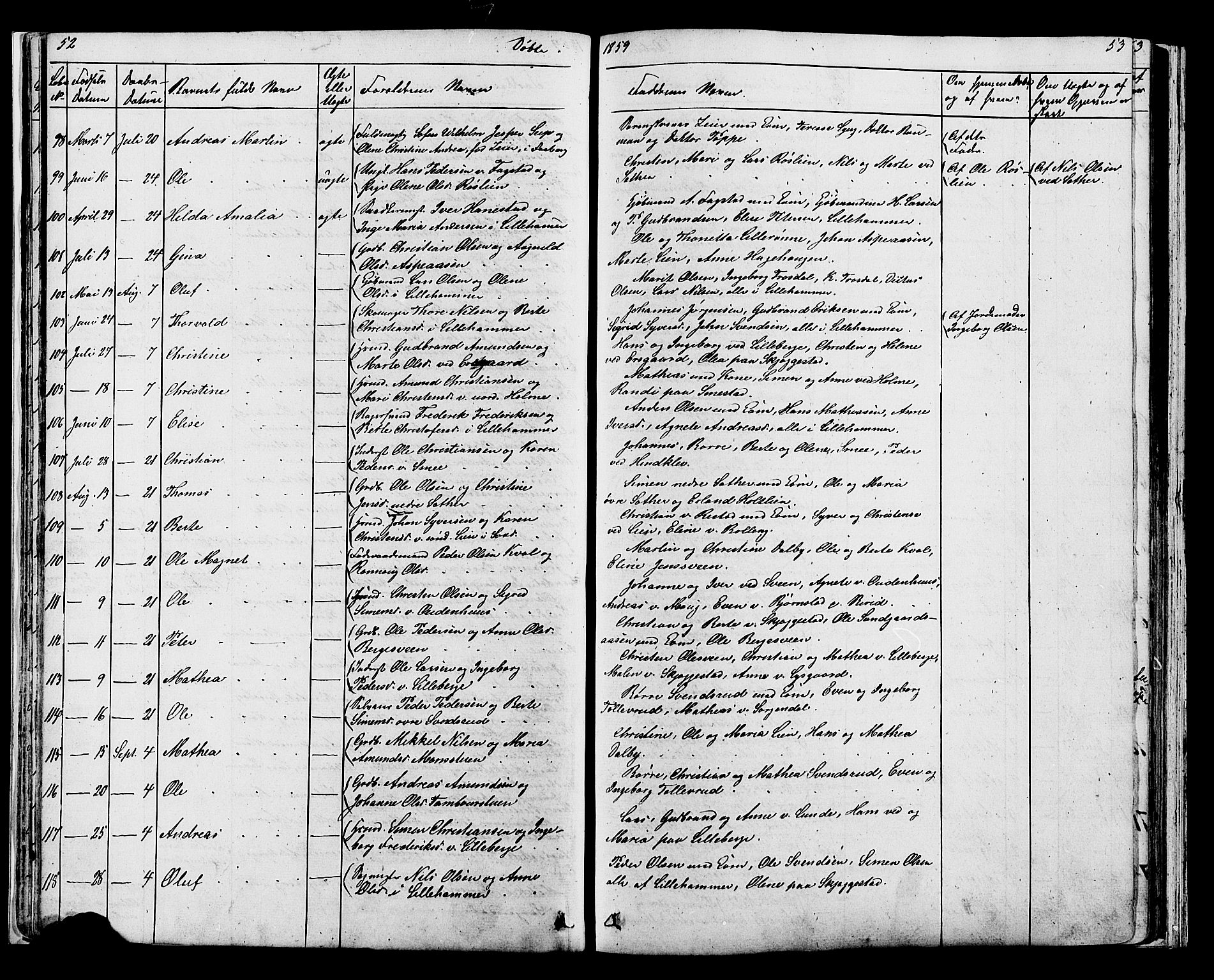 Fåberg prestekontor, AV/SAH-PREST-086/H/Ha/Hab/L0007: Parish register (copy) no. 7, 1856-1891, p. 52-53