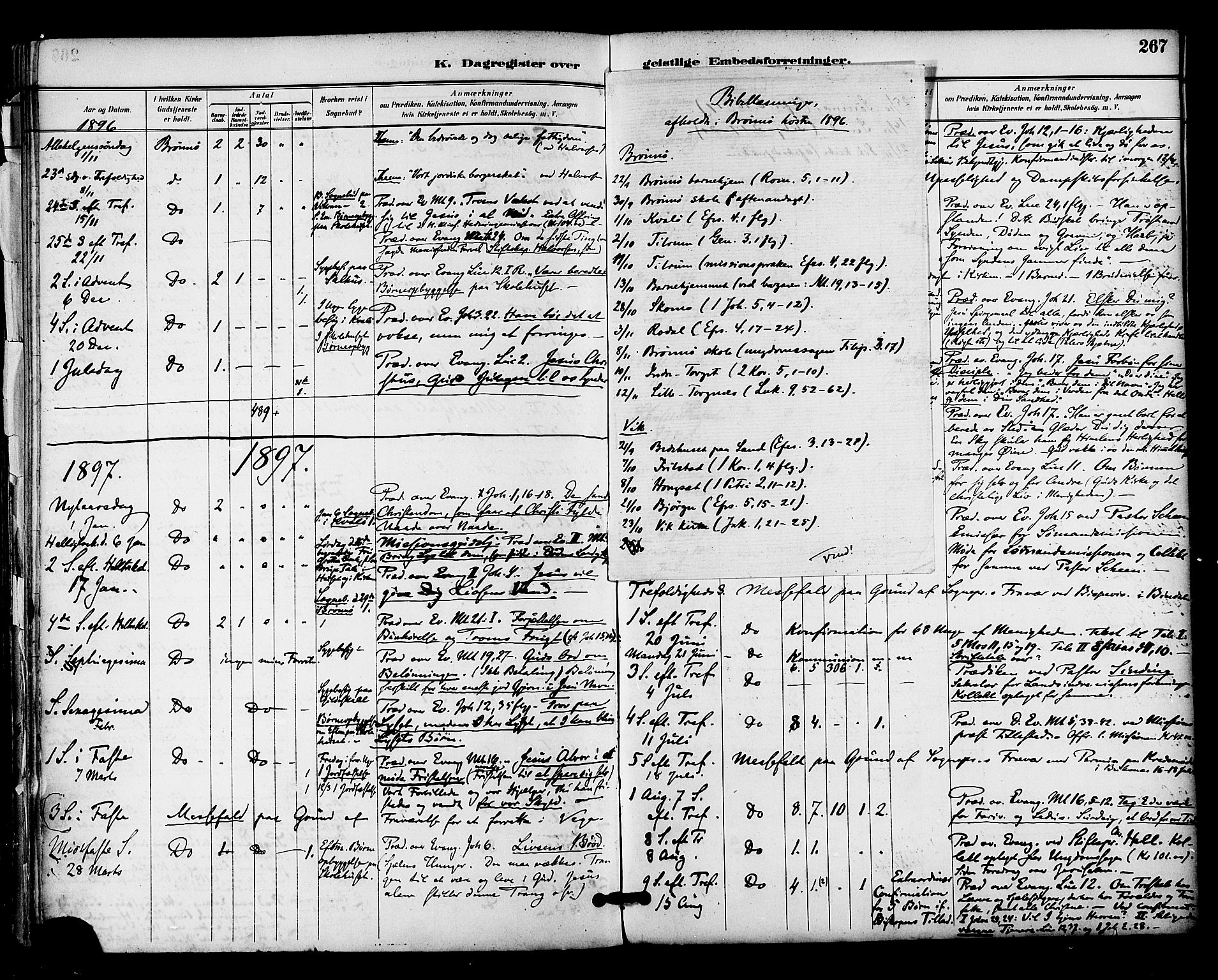 Ministerialprotokoller, klokkerbøker og fødselsregistre - Nordland, SAT/A-1459/813/L0200: Parish register (official) no. 813A10, 1886-1900, p. 267