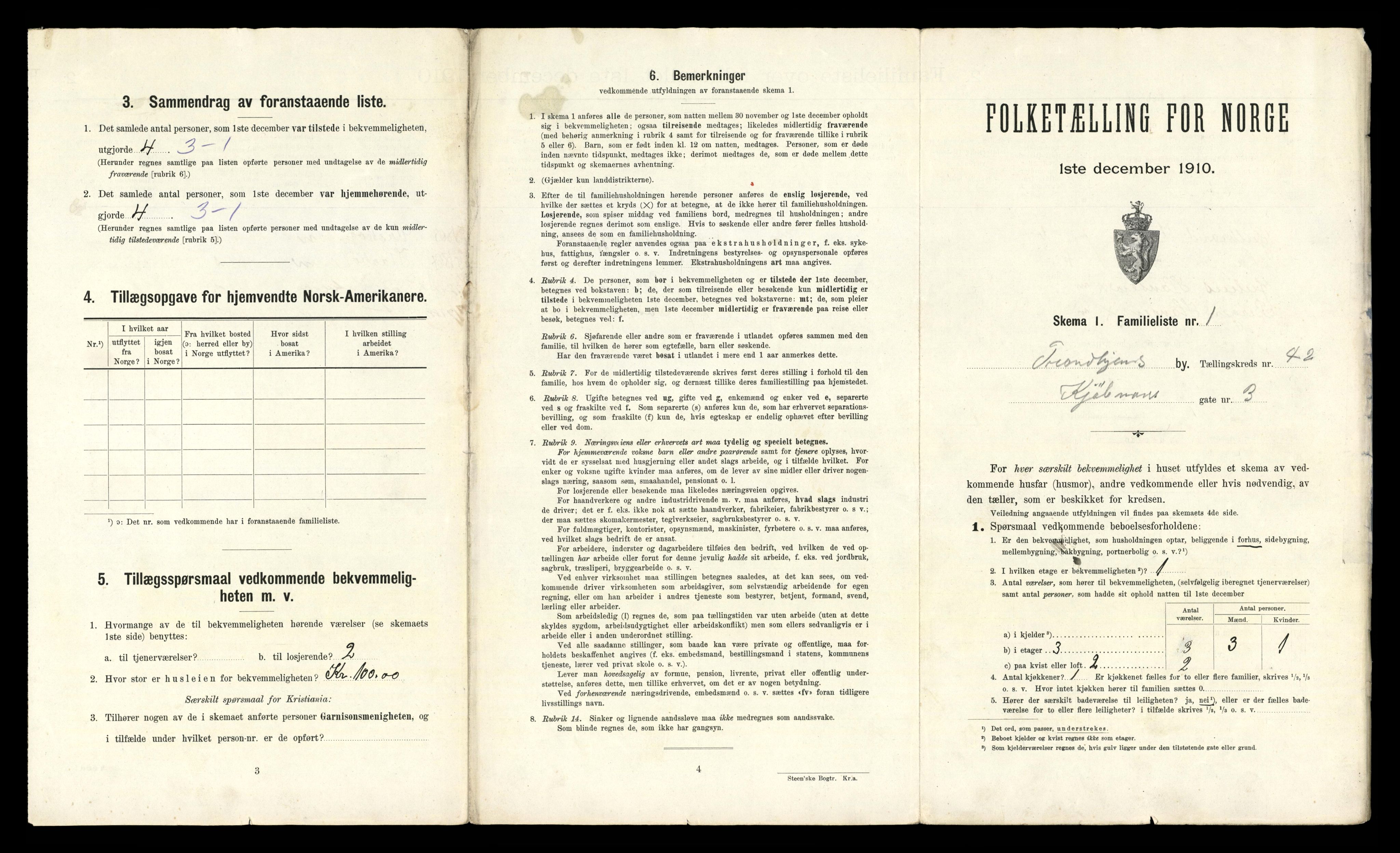 RA, 1910 census for Trondheim, 1910, p. 10853