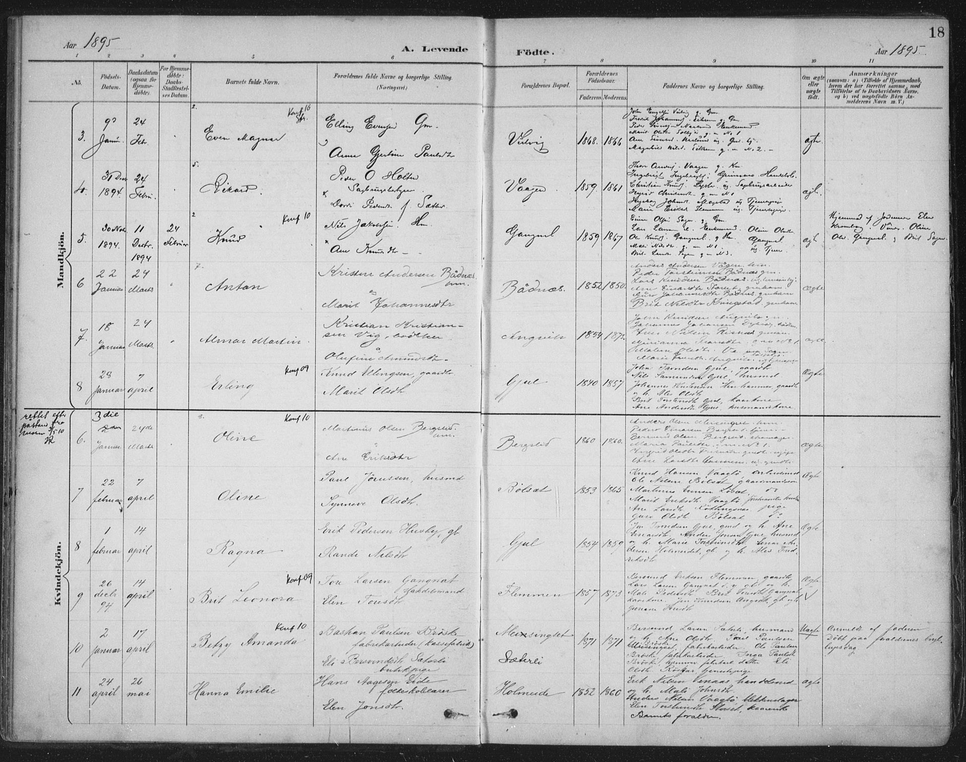 Ministerialprotokoller, klokkerbøker og fødselsregistre - Møre og Romsdal, AV/SAT-A-1454/586/L0988: Parish register (official) no. 586A14, 1893-1905, p. 18