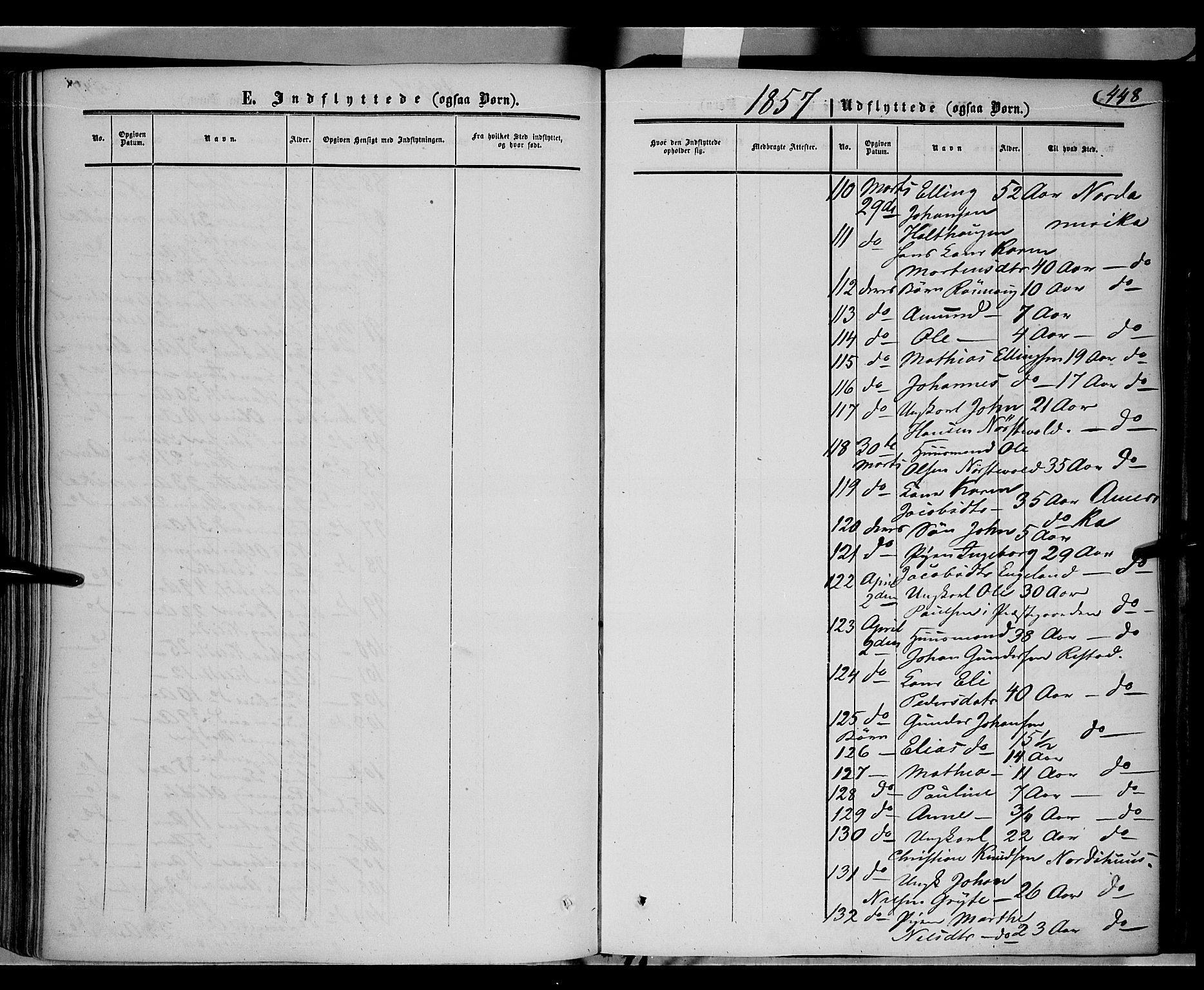 Gausdal prestekontor, AV/SAH-PREST-090/H/Ha/Haa/L0008: Parish register (official) no. 8, 1850-1861, p. 448