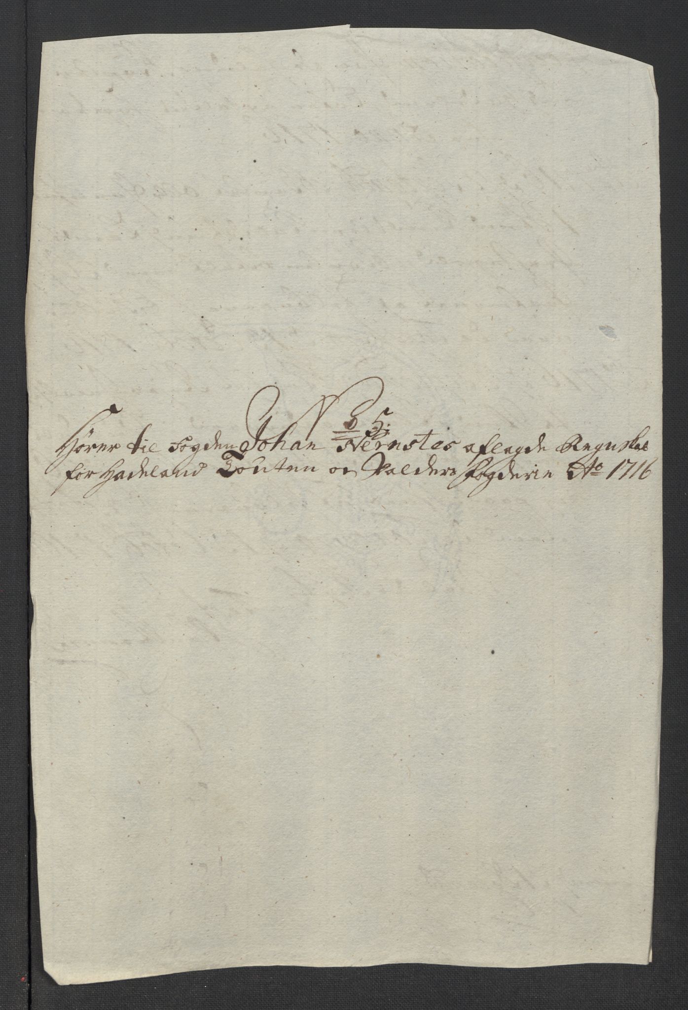 Rentekammeret inntil 1814, Reviderte regnskaper, Fogderegnskap, RA/EA-4092/R18/L1315: Fogderegnskap Hadeland, Toten og Valdres, 1716, p. 293