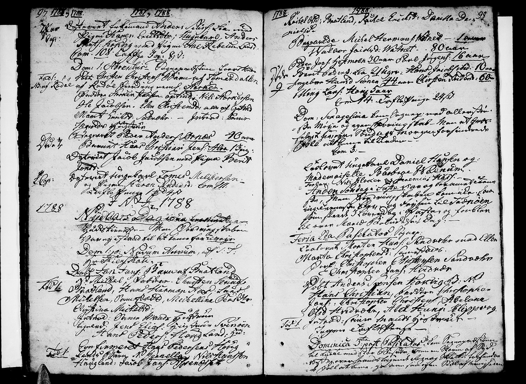 Ministerialprotokoller, klokkerbøker og fødselsregistre - Nordland, AV/SAT-A-1459/839/L0563: Parish register (official) no. 839A01 /1, 1767-1824, p. 97-98