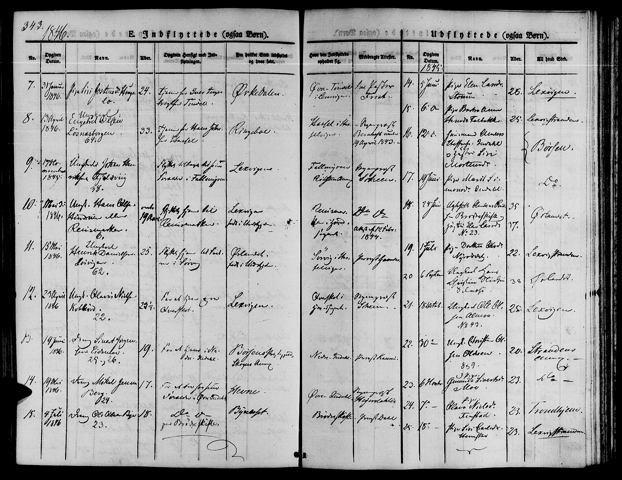 Ministerialprotokoller, klokkerbøker og fødselsregistre - Sør-Trøndelag, SAT/A-1456/646/L0610: Parish register (official) no. 646A08, 1837-1847, p. 343