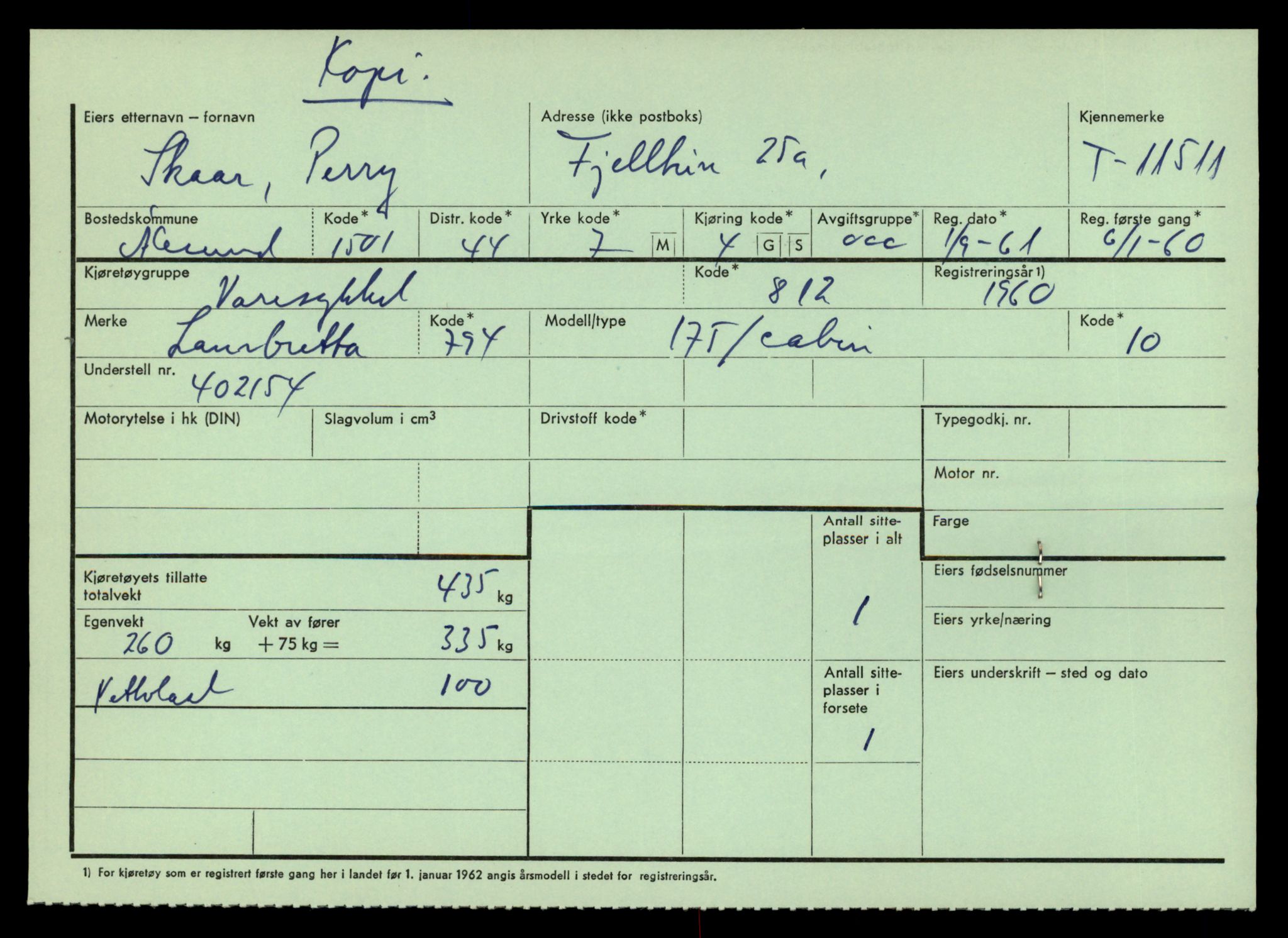 Møre og Romsdal vegkontor - Ålesund trafikkstasjon, AV/SAT-A-4099/F/Fe/L0029: Registreringskort for kjøretøy T 11430 - T 11619, 1927-1998, p. 1459
