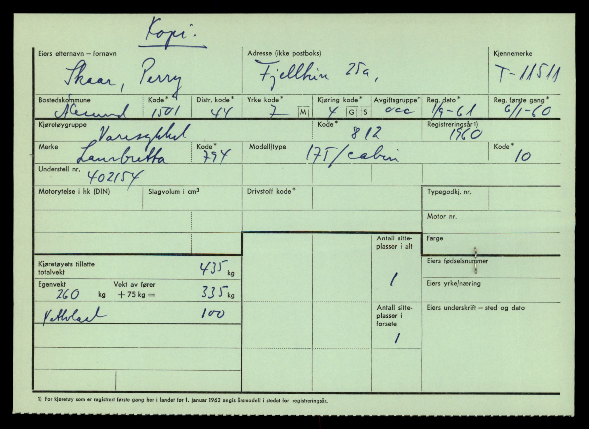 Møre og Romsdal vegkontor - Ålesund trafikkstasjon, SAT/A-4099/F/Fe/L0029: Registreringskort for kjøretøy T 11430 - T 11619, 1927-1998, p. 1459