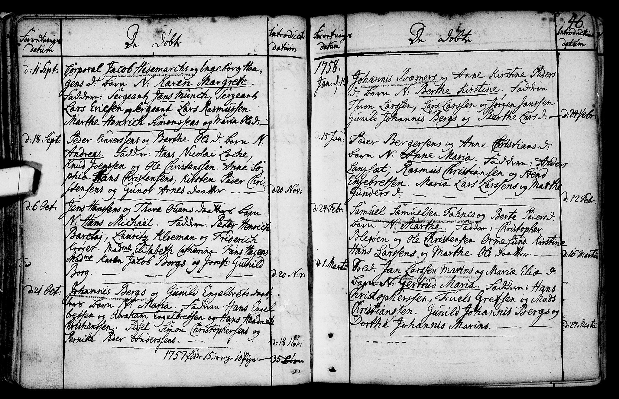 Gamlebyen prestekontor Kirkebøker, SAO/A-10884/F/Fa/L0001: Parish register (official) no. 1, 1734-1818, p. 46