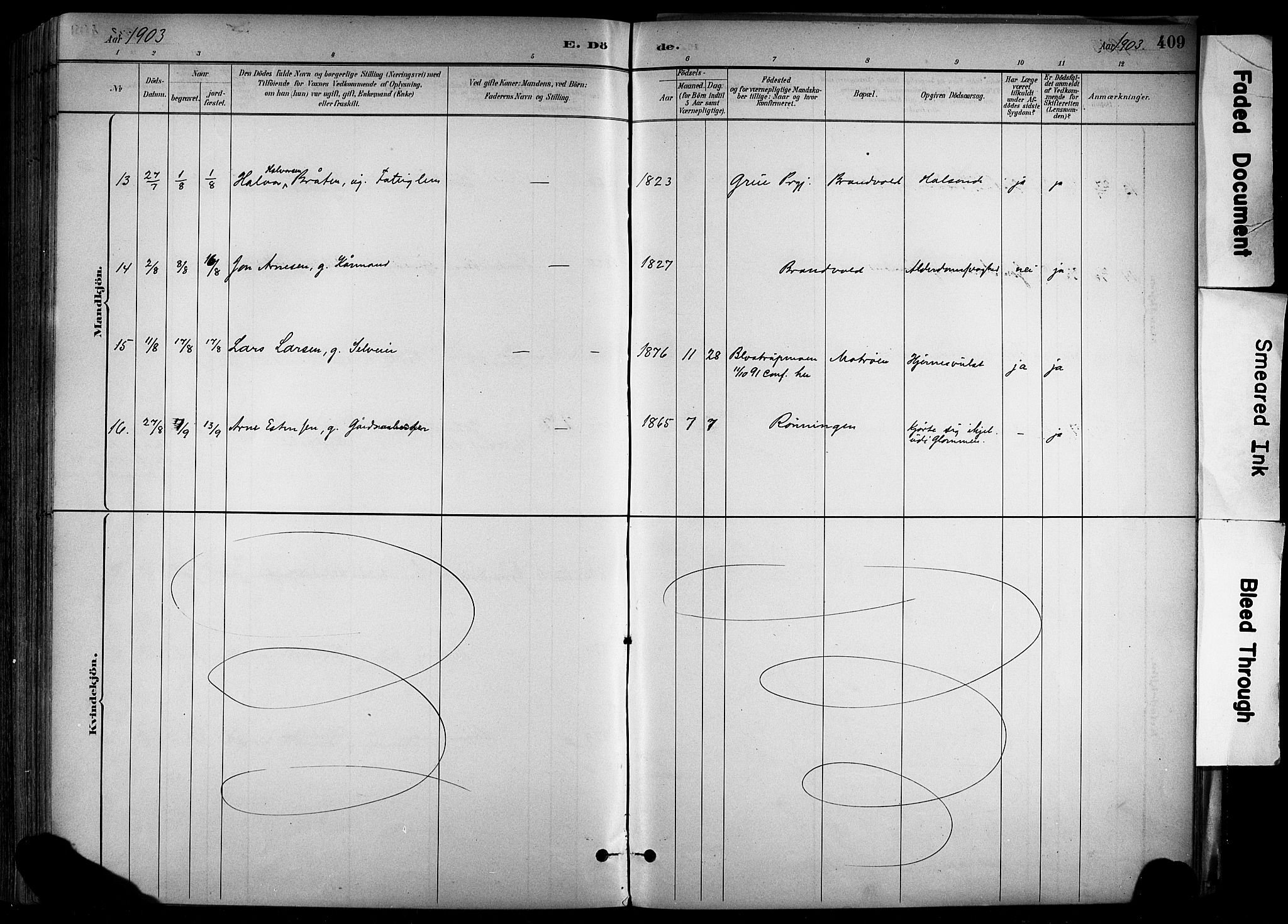 Alvdal prestekontor, SAH/PREST-060/H/Ha/Haa/L0002: Parish register (official) no. 2, 1883-1906, p. 409