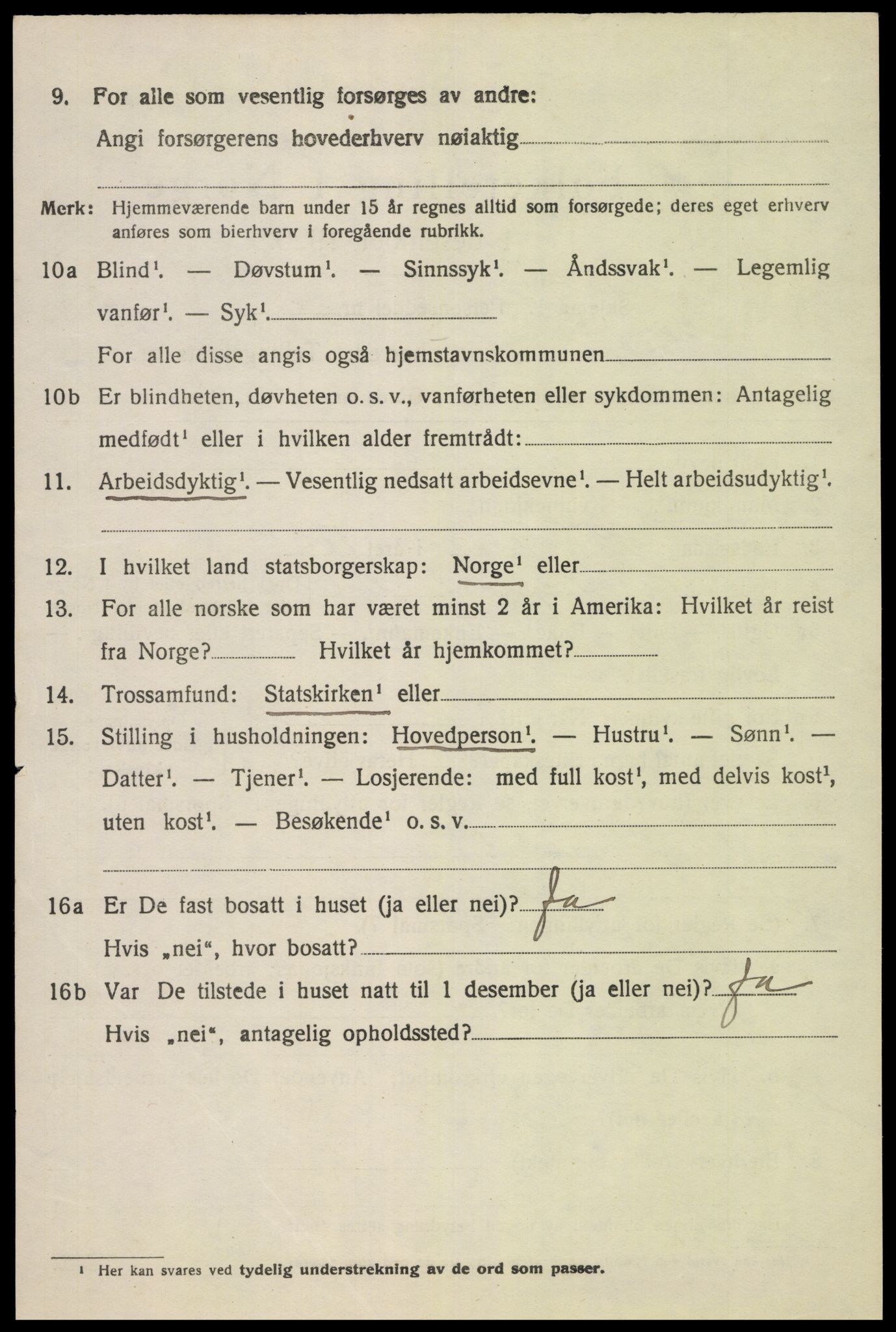 SAK, 1920 census for Hidra, 1920, p. 2087