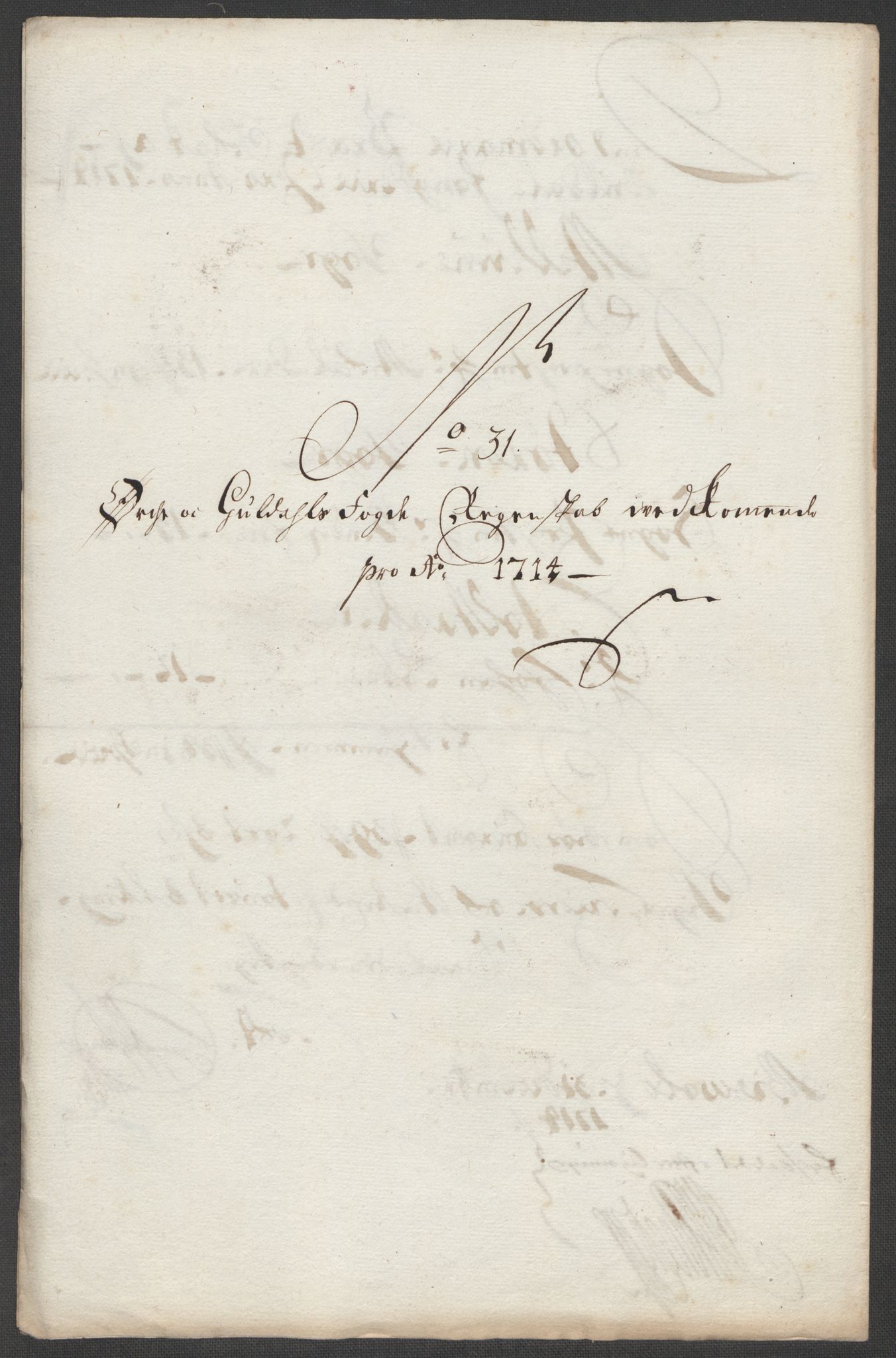 Rentekammeret inntil 1814, Reviderte regnskaper, Fogderegnskap, AV/RA-EA-4092/R60/L3965: Fogderegnskap Orkdal og Gauldal, 1714, p. 289